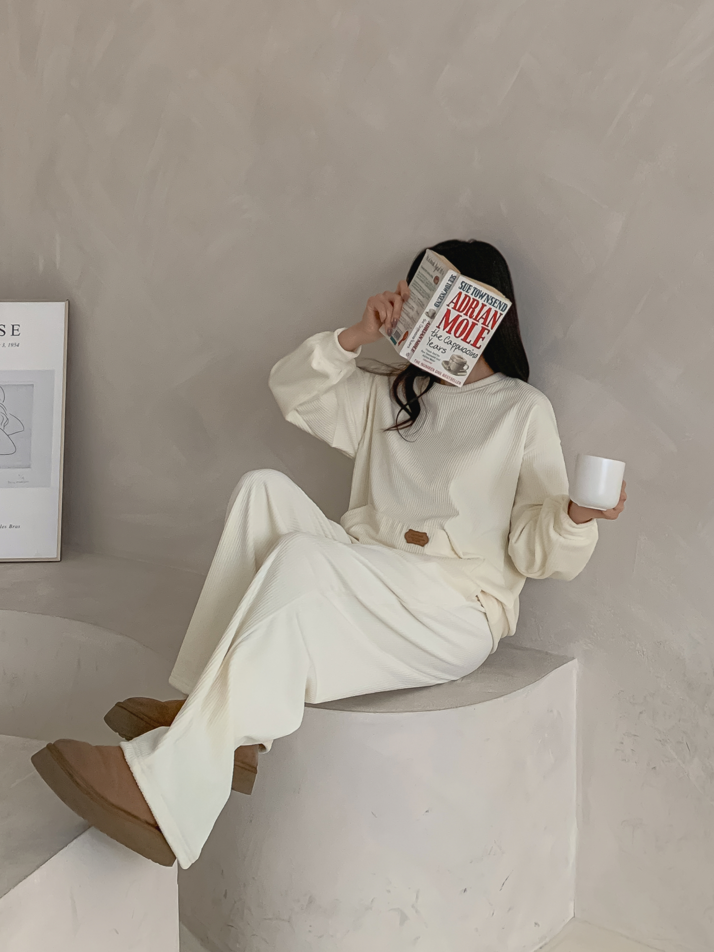 ベロアラウンドネックルーズ長袖スウェット | 詳細画像4