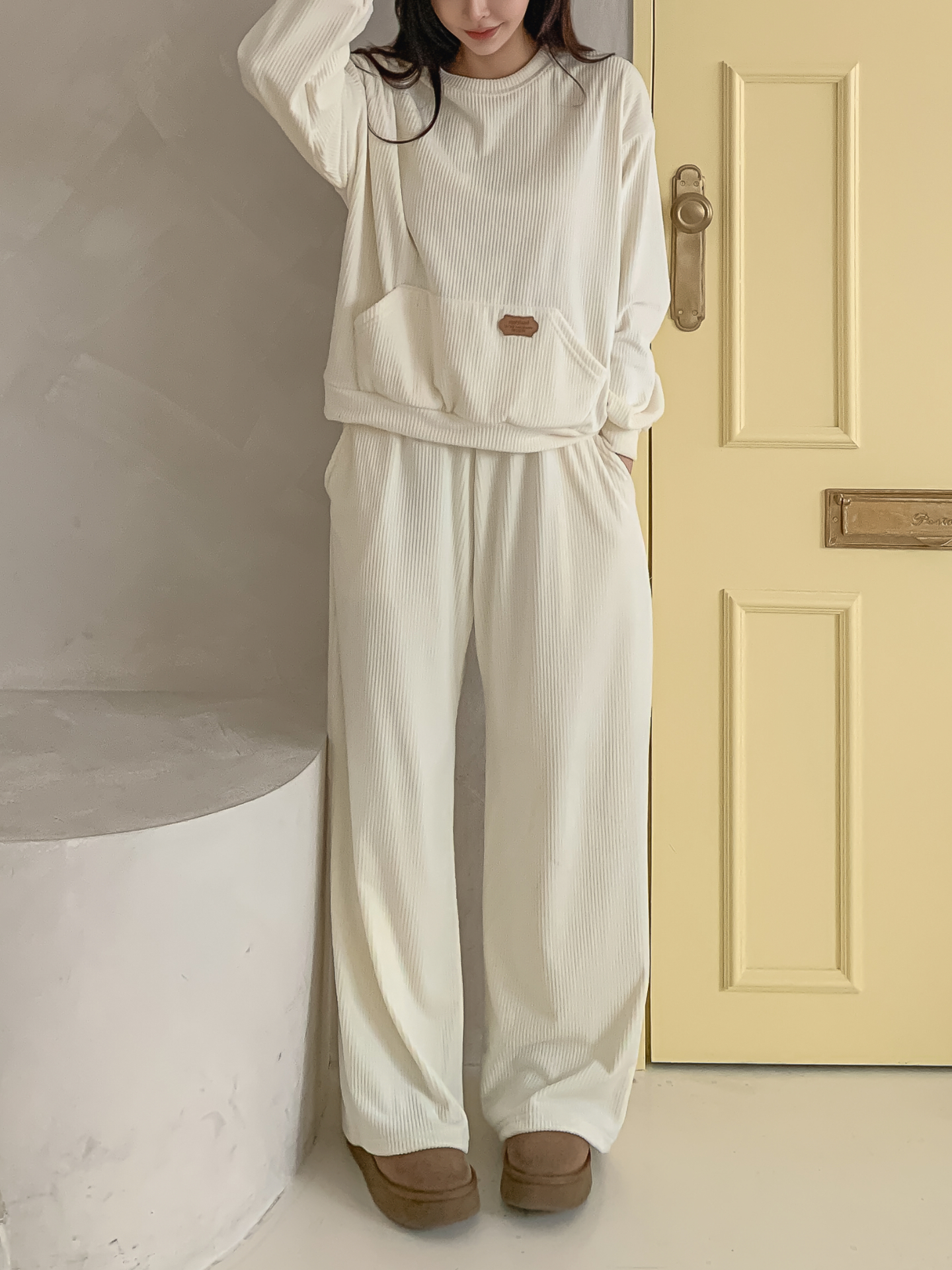 ベロアラウンドネックルーズ長袖スウェット | 詳細画像21