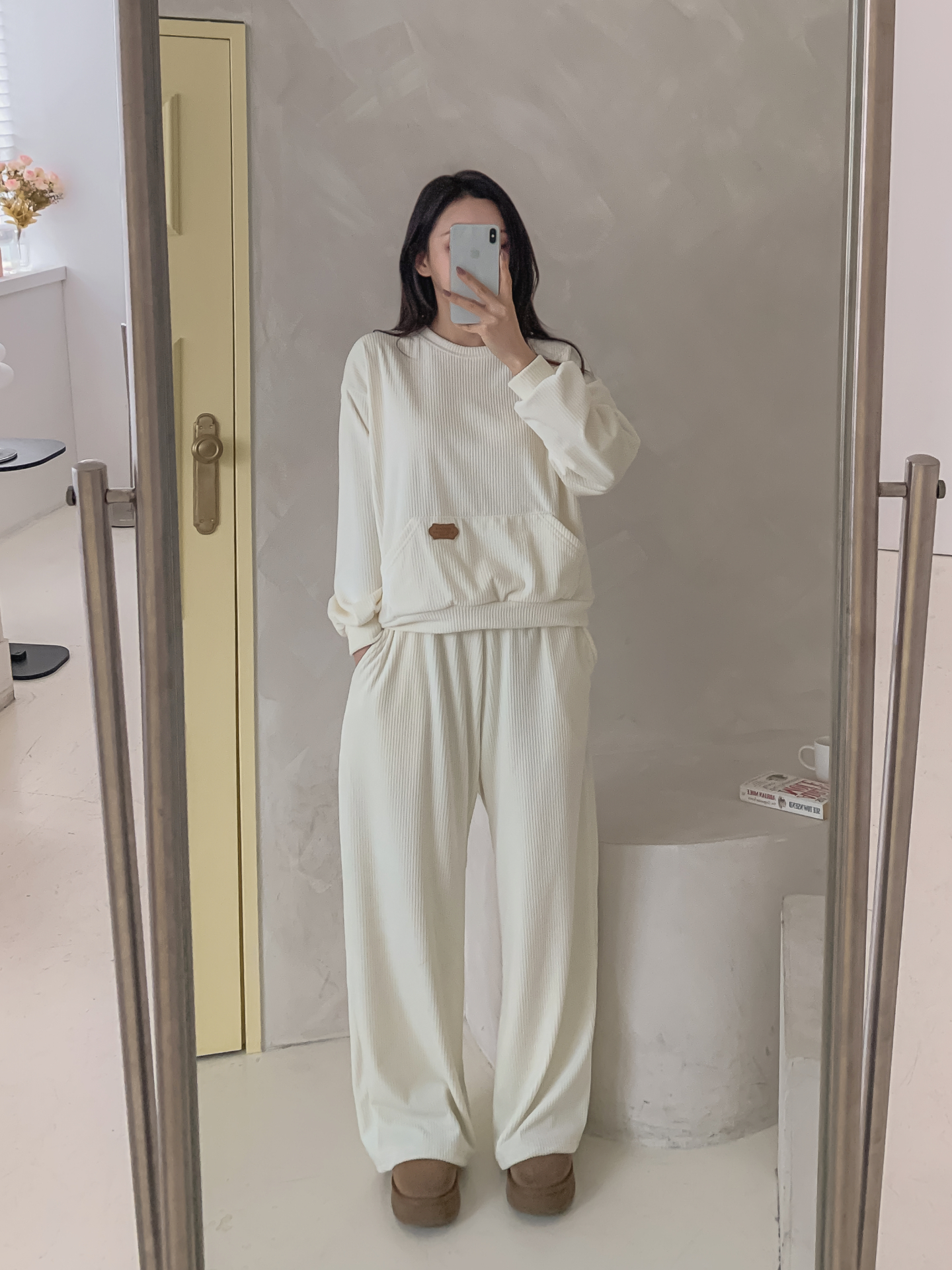 ベロアラウンドネックルーズ長袖スウェット | 詳細画像8