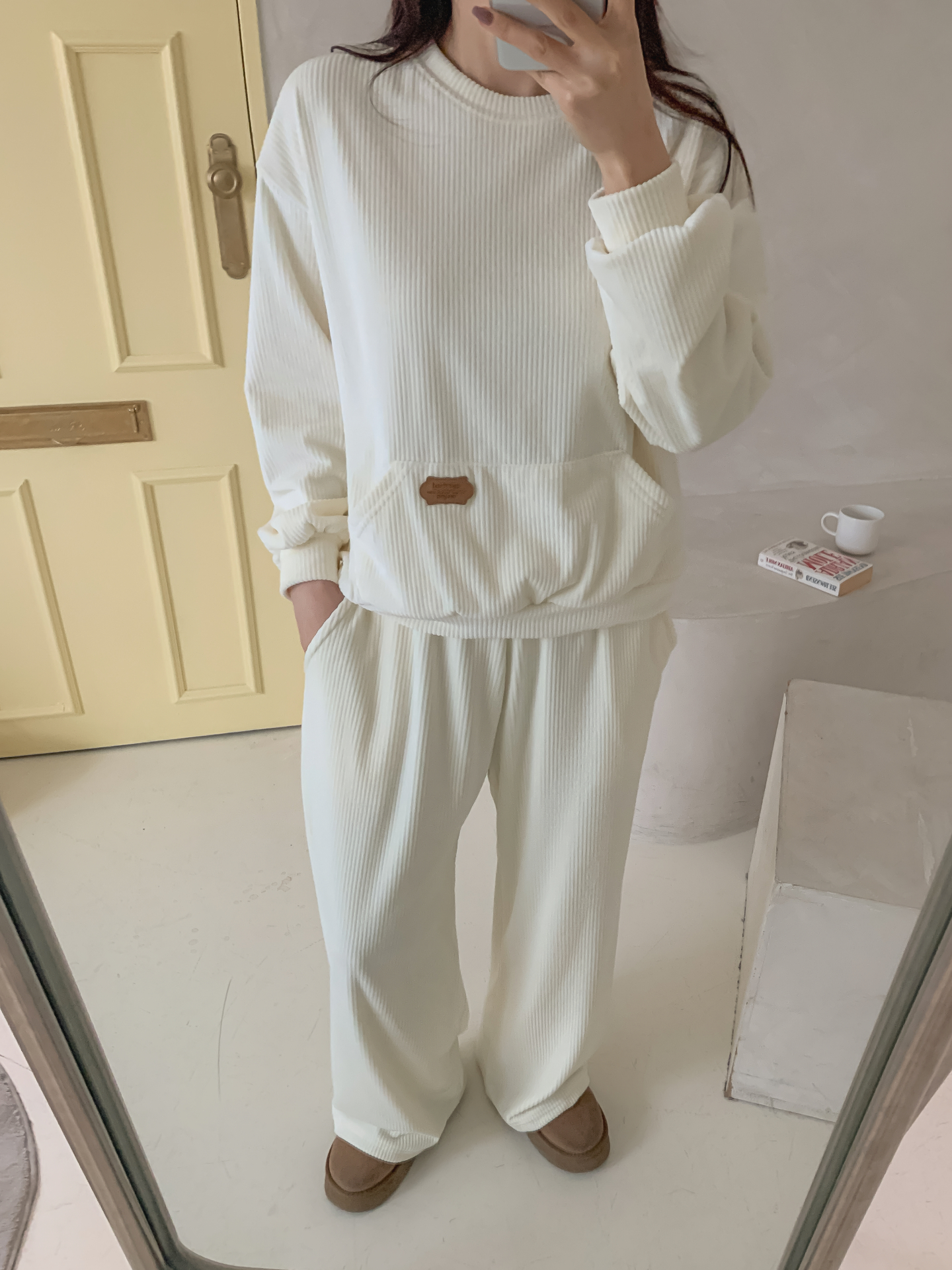 ベロアラウンドネックルーズ長袖スウェット | 詳細画像9