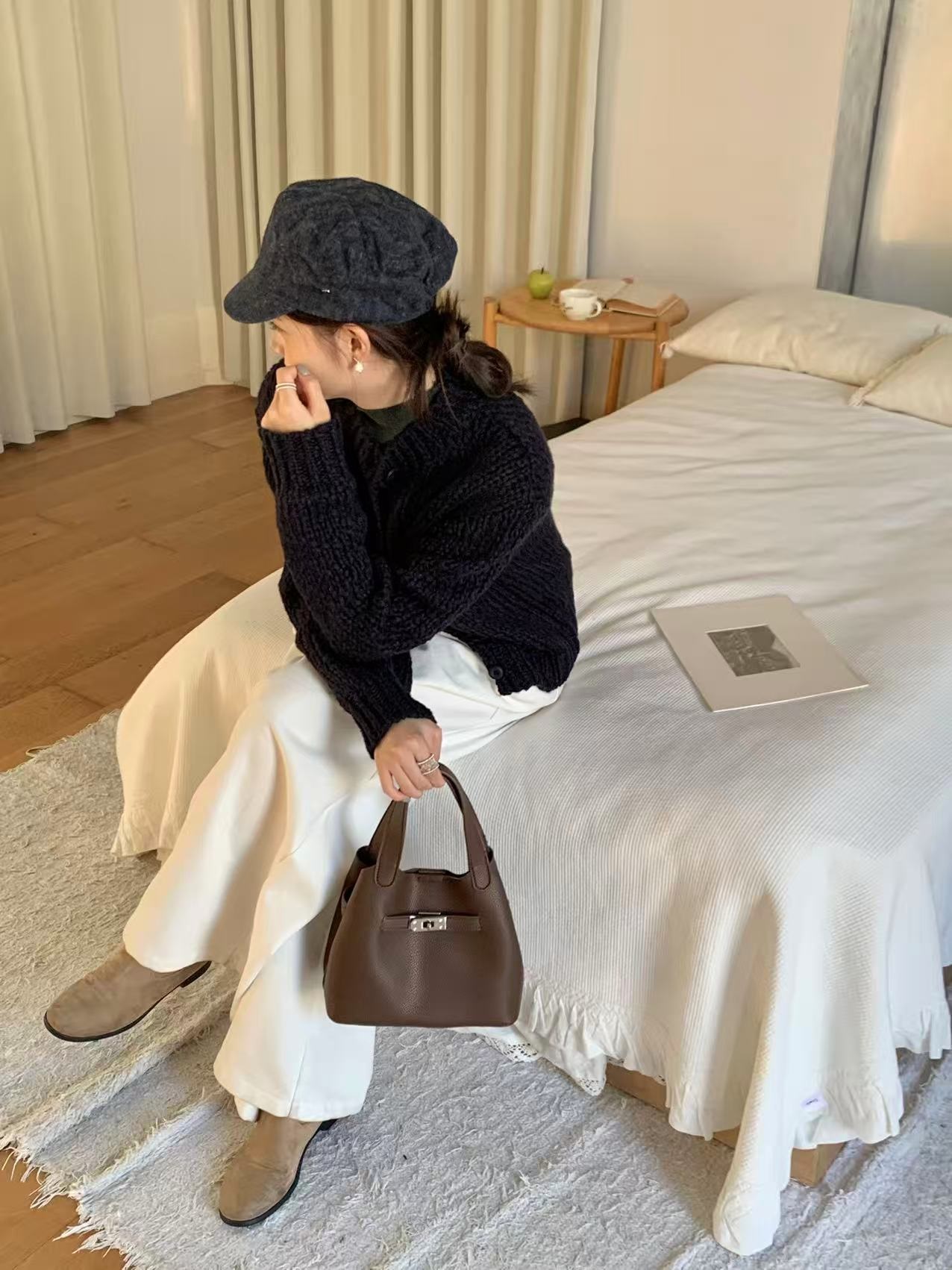 レザー調カラーショルダーバッグポーチ付ストラップセット(バックルあり) | 詳細画像7