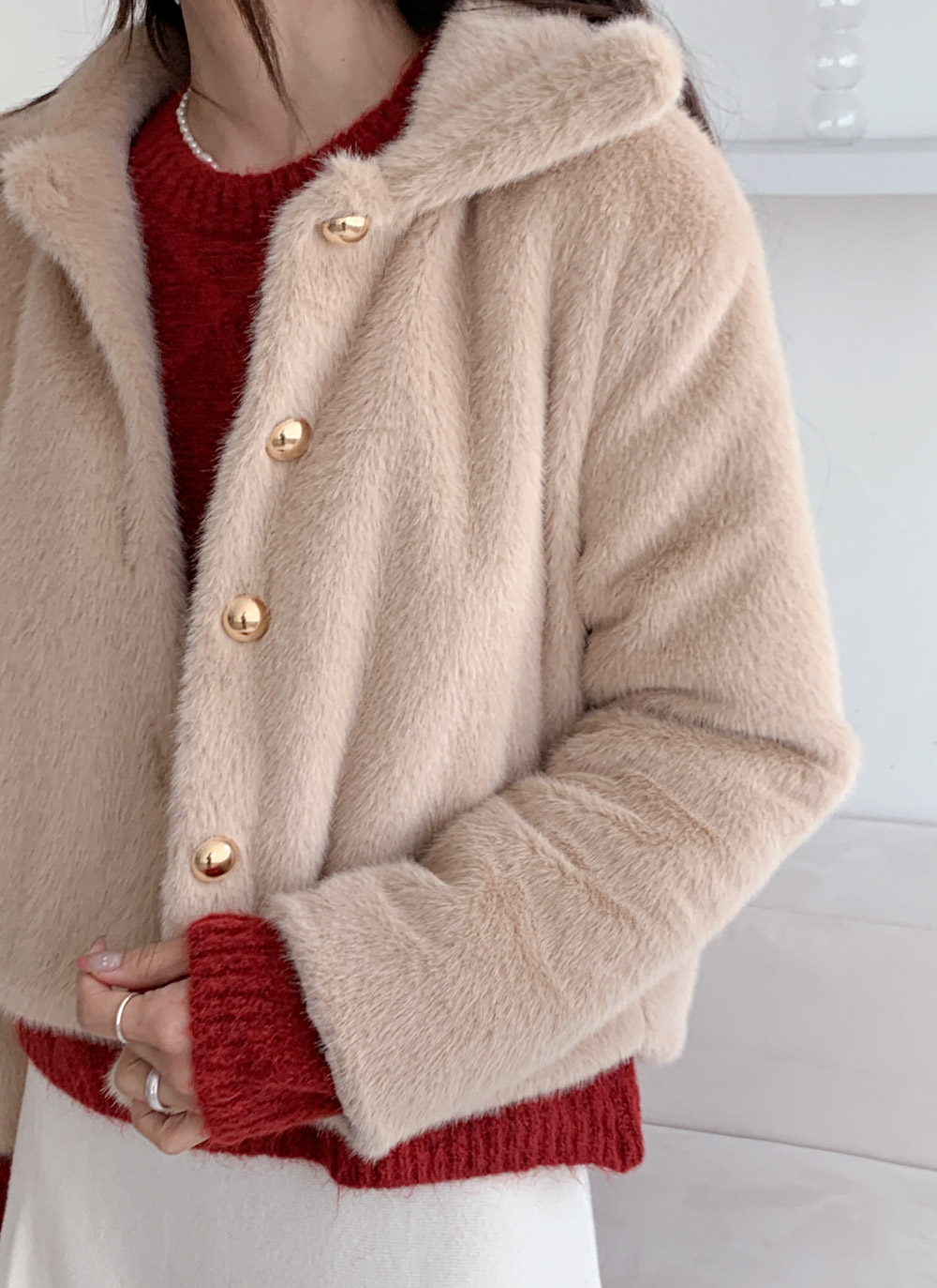 エコファーカラーショートジャケット | DHOLIC | 詳細画像7