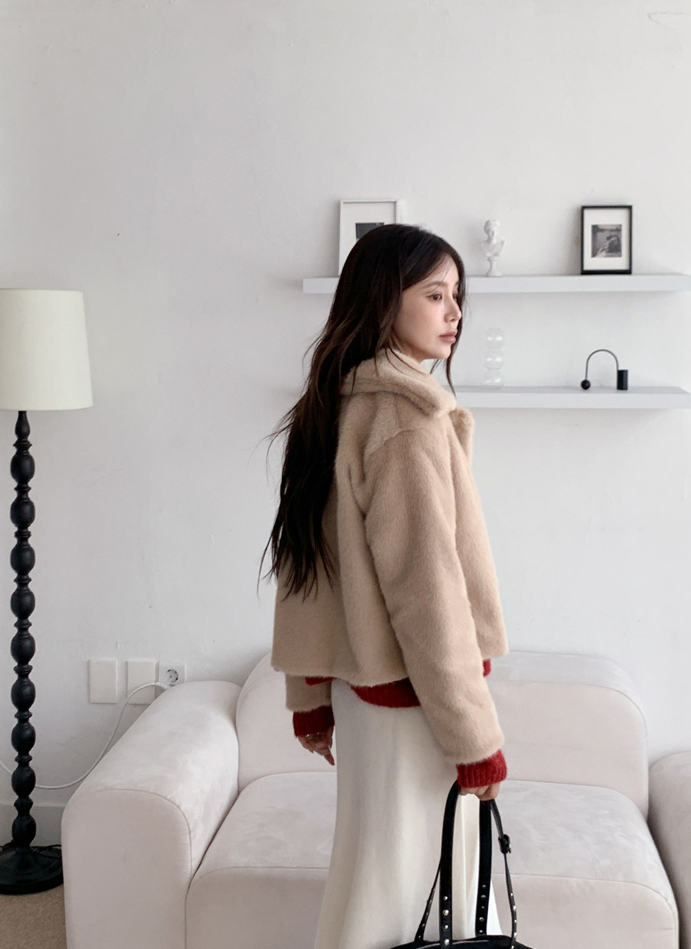 エコファーカラーショートジャケット | DHOLIC | 詳細画像9