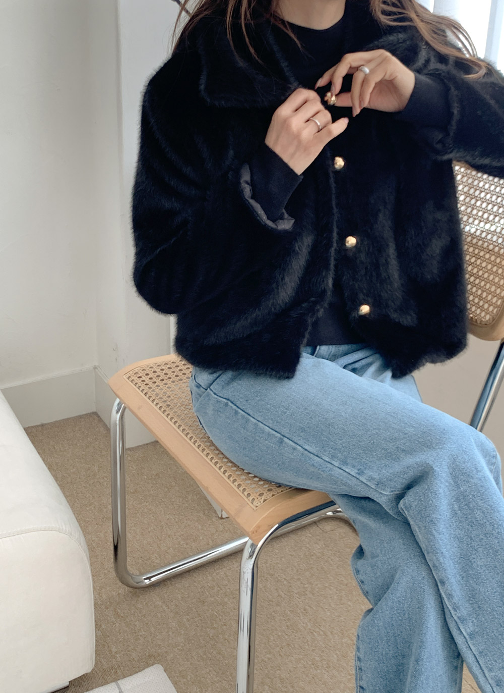 エコファーカラーショートジャケット | DHOLIC | 詳細画像13