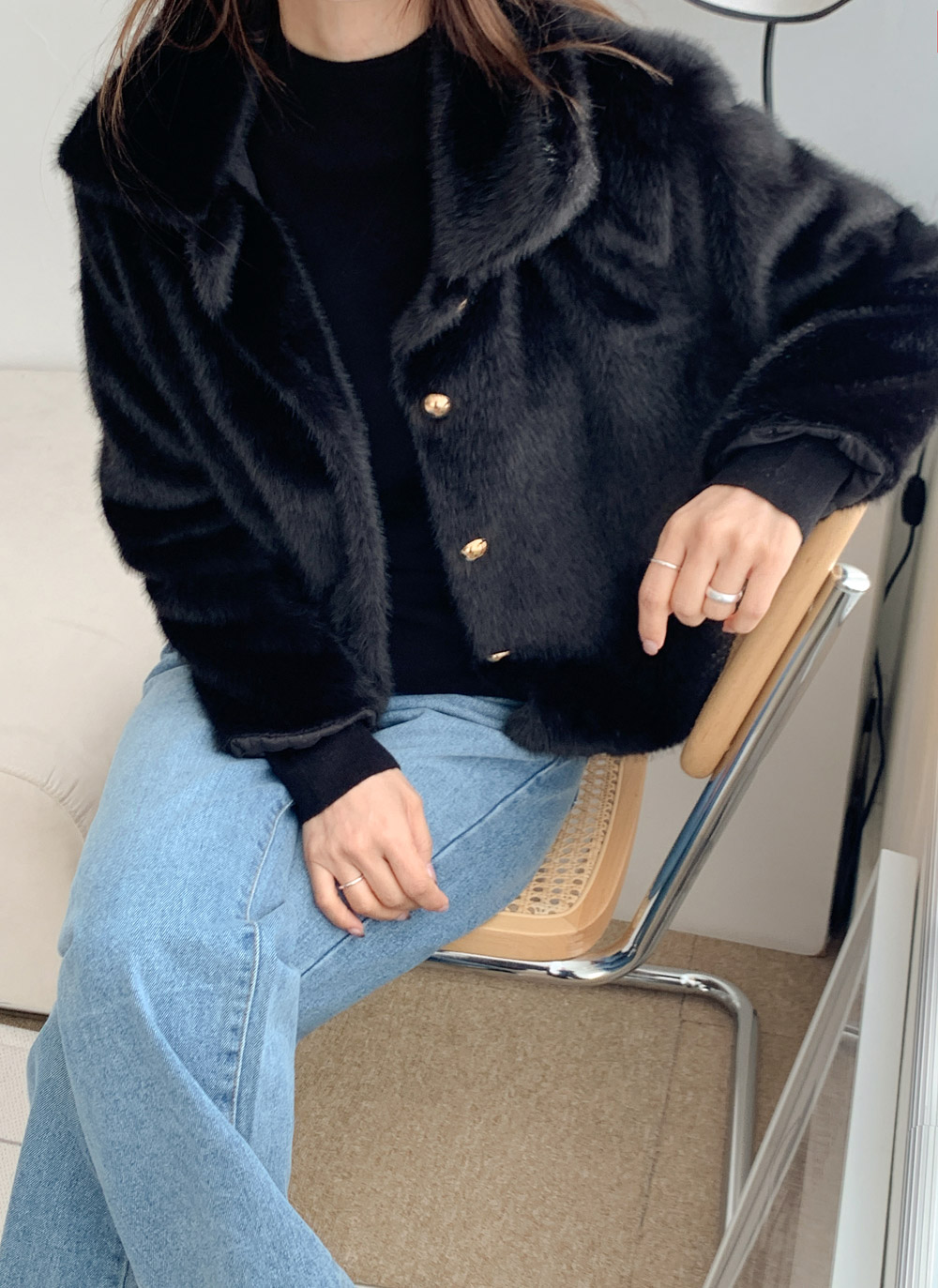 エコファーカラーショートジャケット | DHOLIC | 詳細画像14