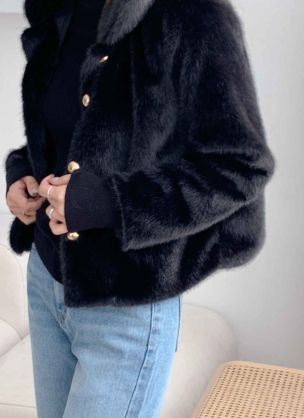 エコファーカラーショートジャケット | DHOLIC | 詳細画像17