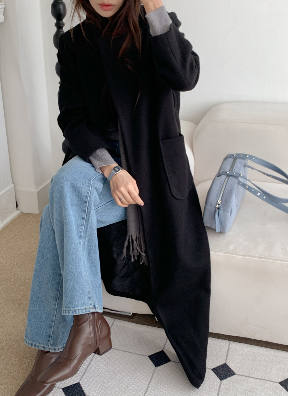 ロングキルティングコートストラップ付 | DHOLIC | 詳細画像17