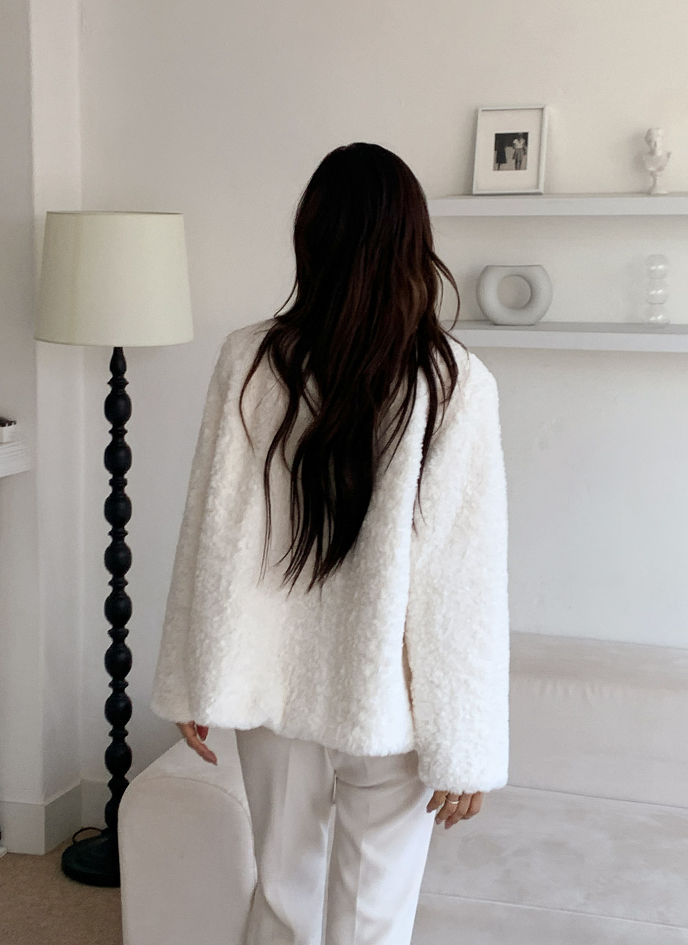 ツイードキルティングコンビエコファーラウンドネックジャケット | DHOLIC | 詳細画像22