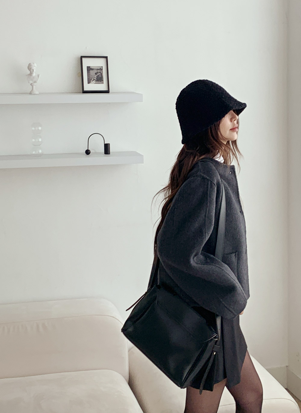 ウールラウンドネックバルーンショートジャケット | DHOLIC | 詳細画像15