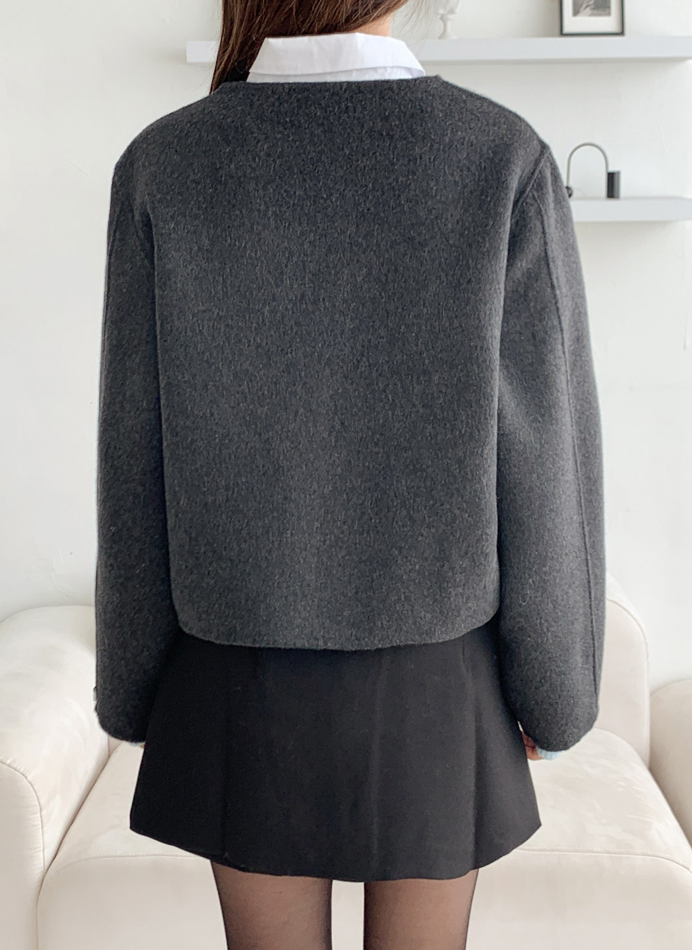 ウールラウンドネックバルーンショートジャケット | DHOLIC | 詳細画像23