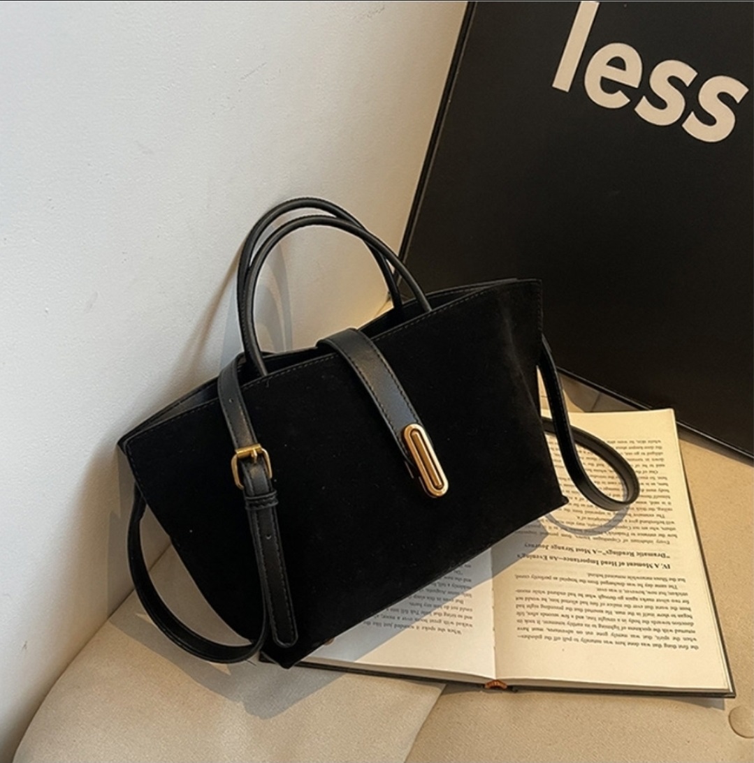 レザー調スエード調ショルダーバッグトートバッグショルダーバッグ2WAYストラップセット(バックルあり) | 詳細画像2