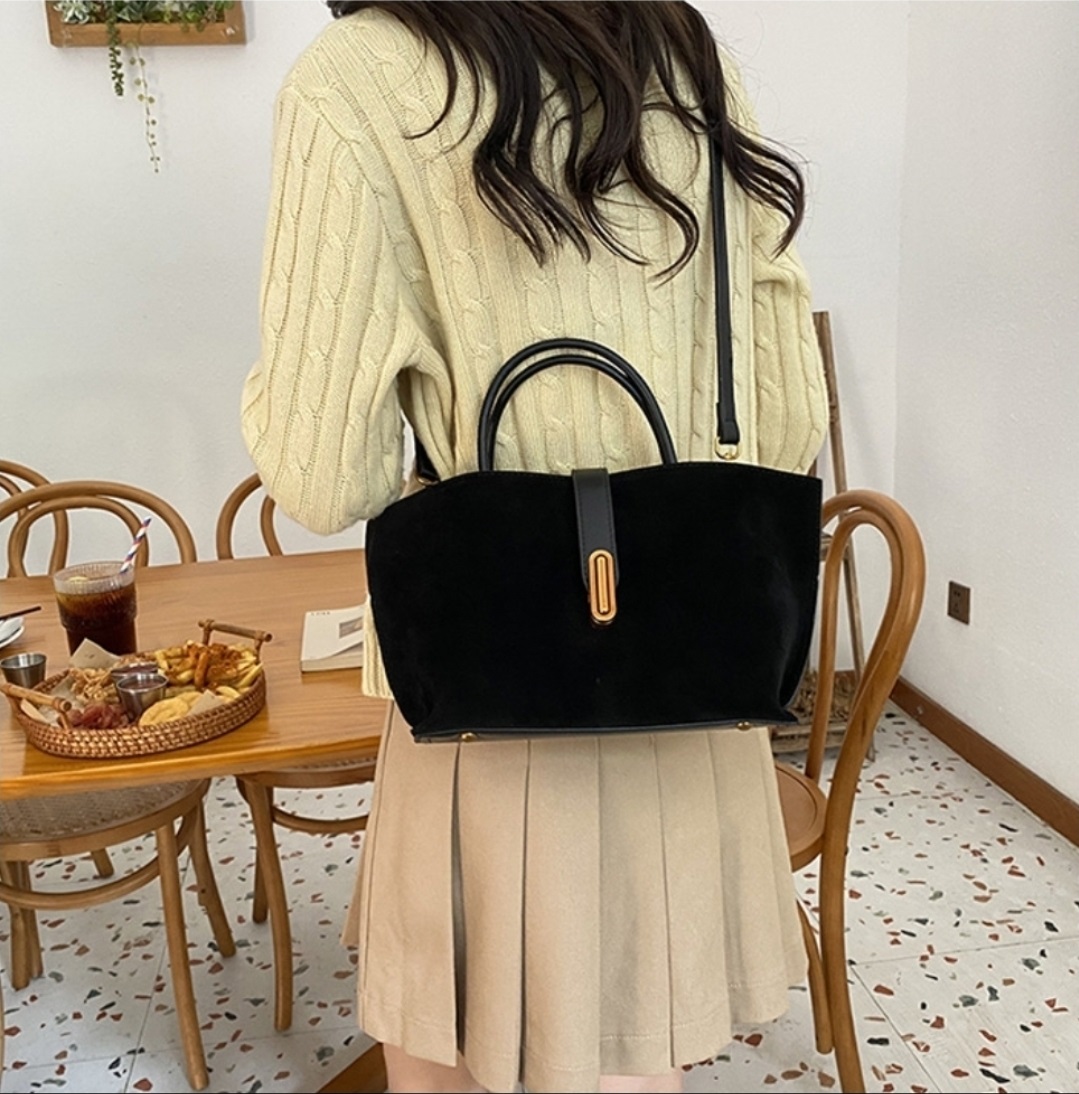 レザー調スエード調ショルダーバッグトートバッグショルダーバッグ2WAYストラップセット(バックルあり) | 詳細画像10