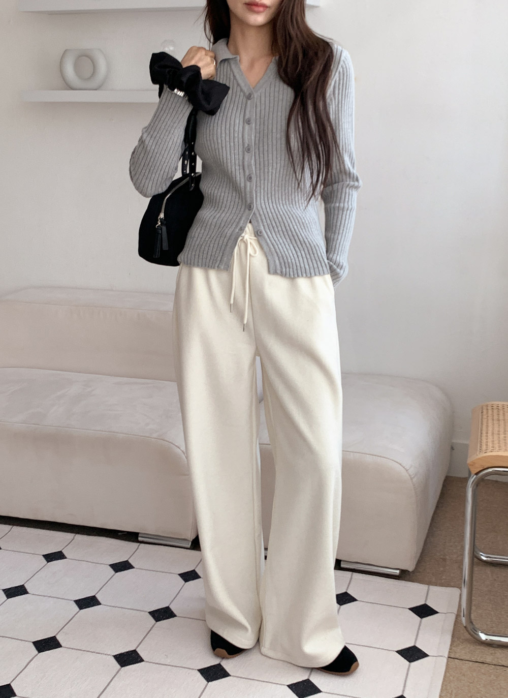 リブカラースリムカーディガン | DHOLIC | 詳細画像5