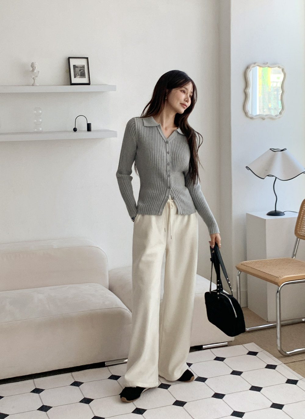 リブカラースリムカーディガン | DHOLIC | 詳細画像15