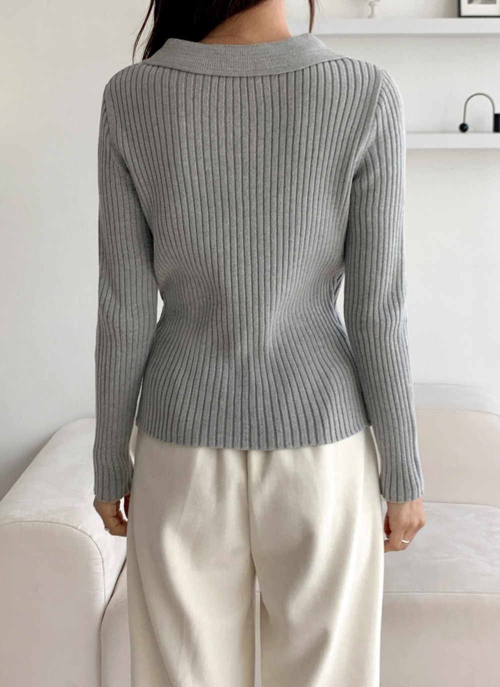 リブカラースリムカーディガン | DHOLIC | 詳細画像16