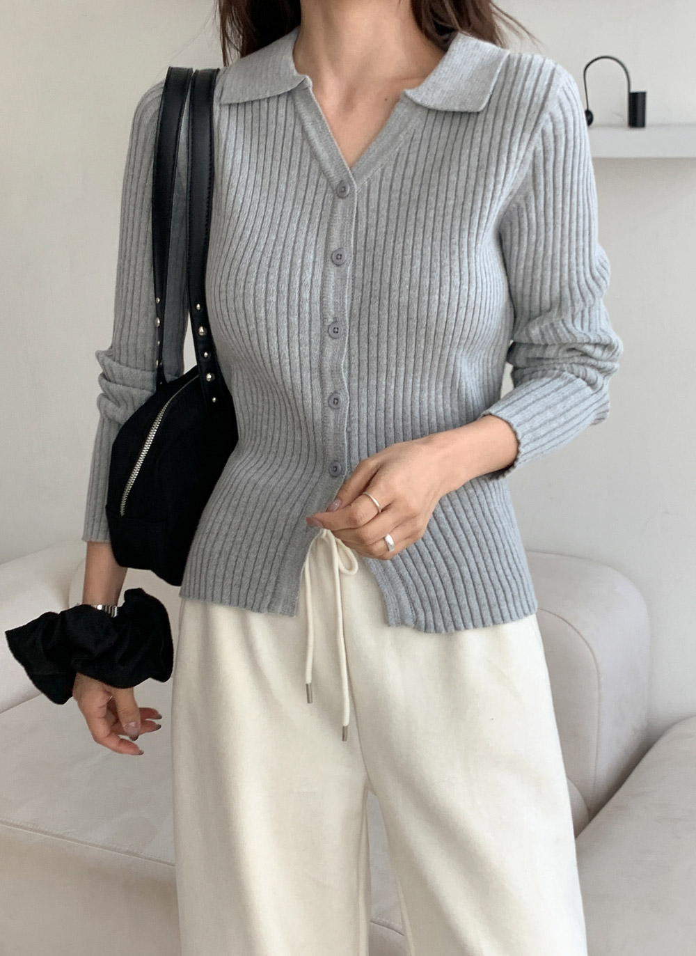 リブカラースリムカーディガン | DHOLIC | 詳細画像19