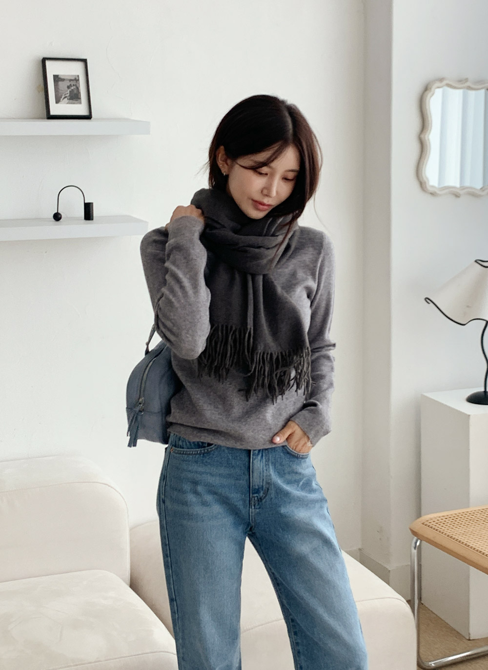 ウール混ハーフネック長袖ニット | DHOLIC | 詳細画像15