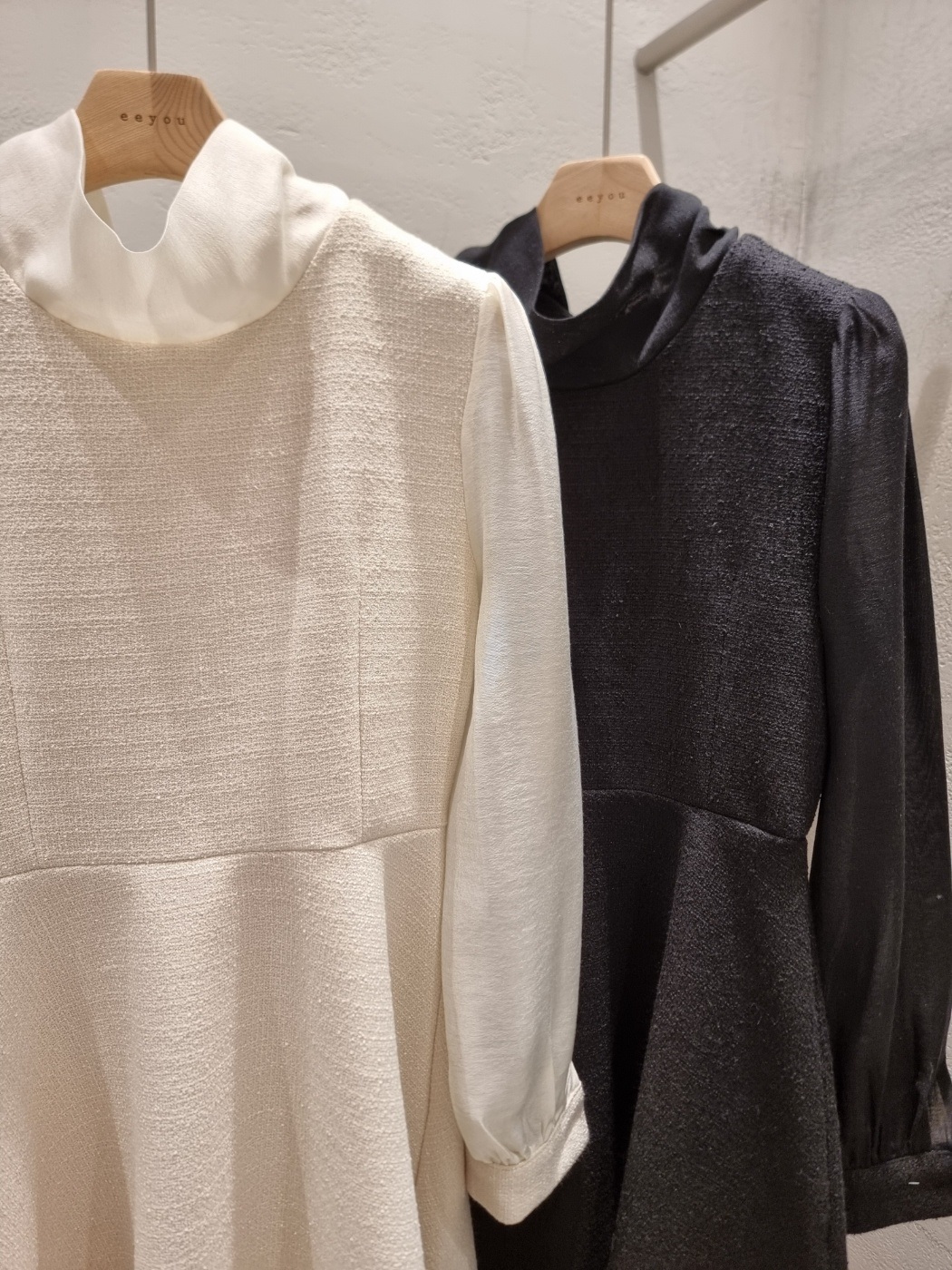 ソフトジップアップスリムロング長袖フレアスカーフネックワンピース | 詳細画像22