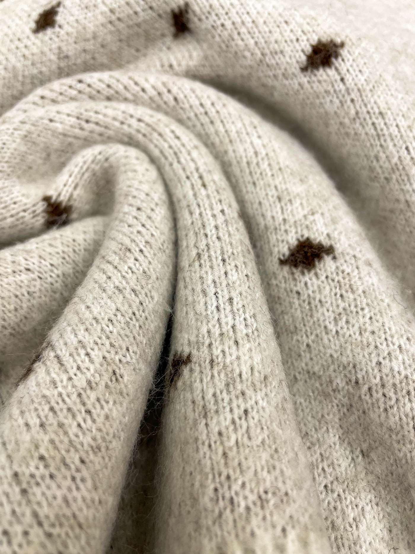 ニットボタンラウンドネックスリム長袖ドットカーディガン | 詳細画像15