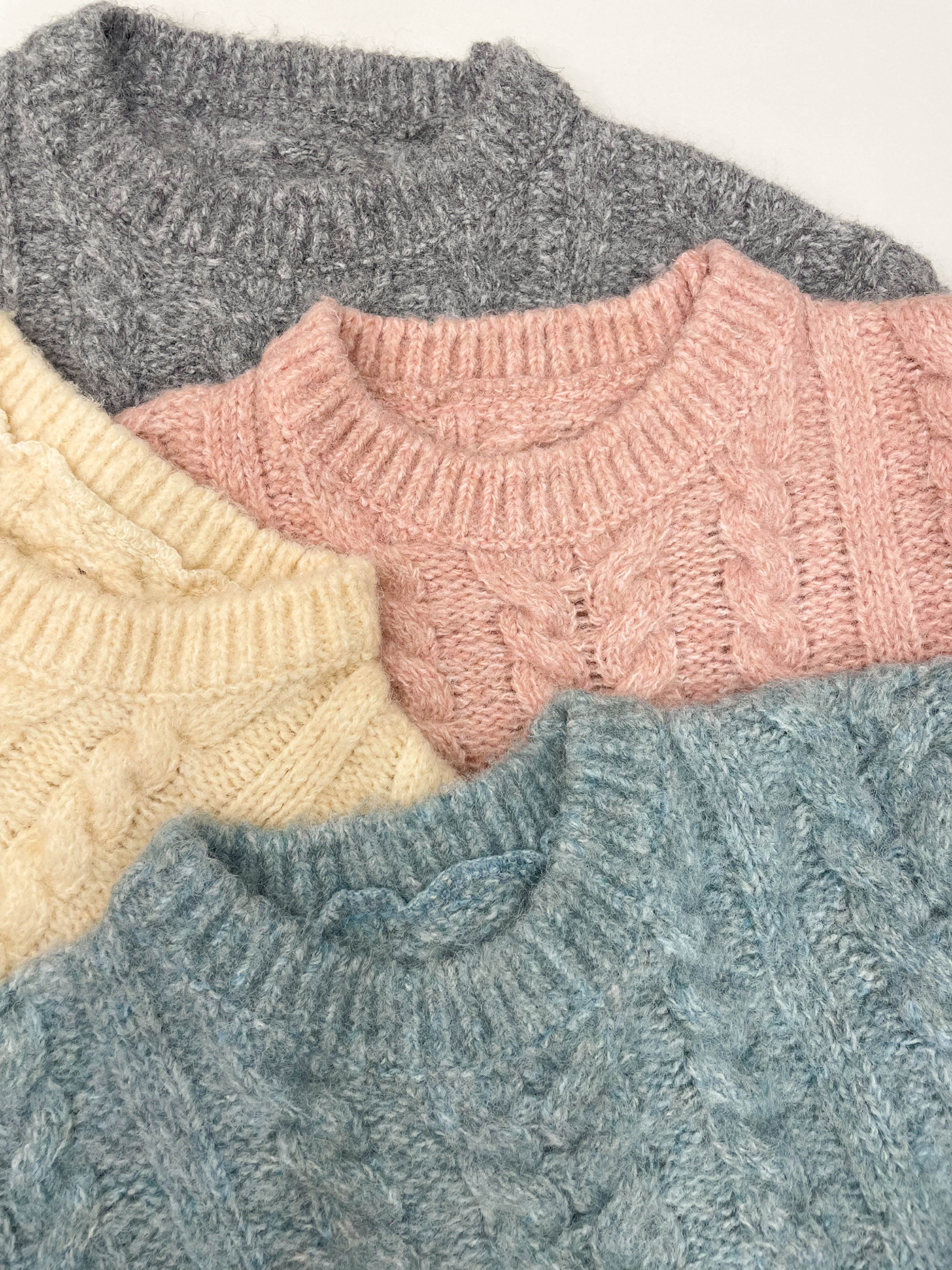 ラウンドネック長袖ケーブルニット | 詳細画像14