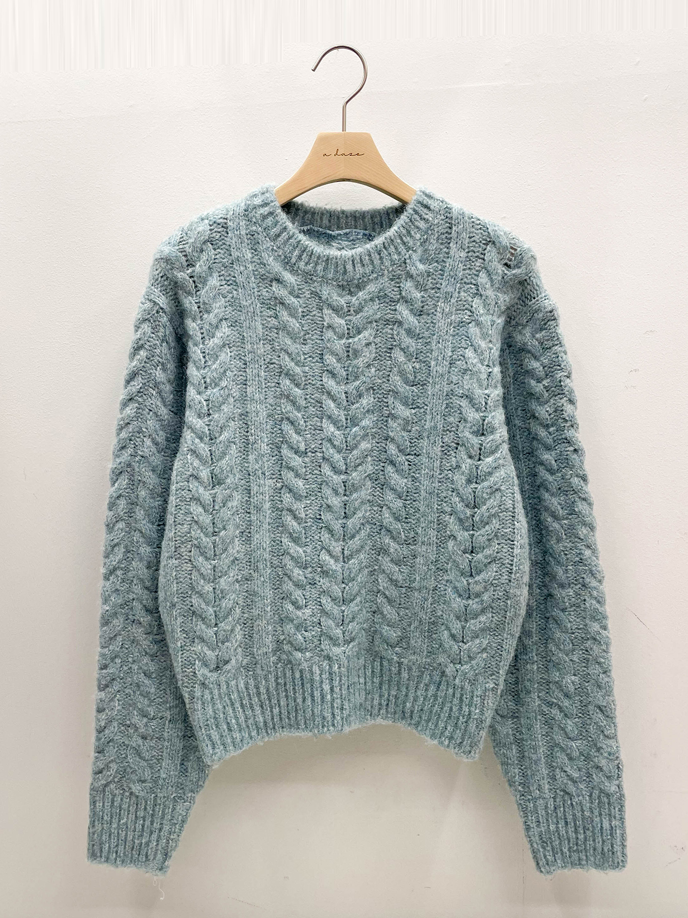 ラウンドネック長袖ケーブルニット | 詳細画像15