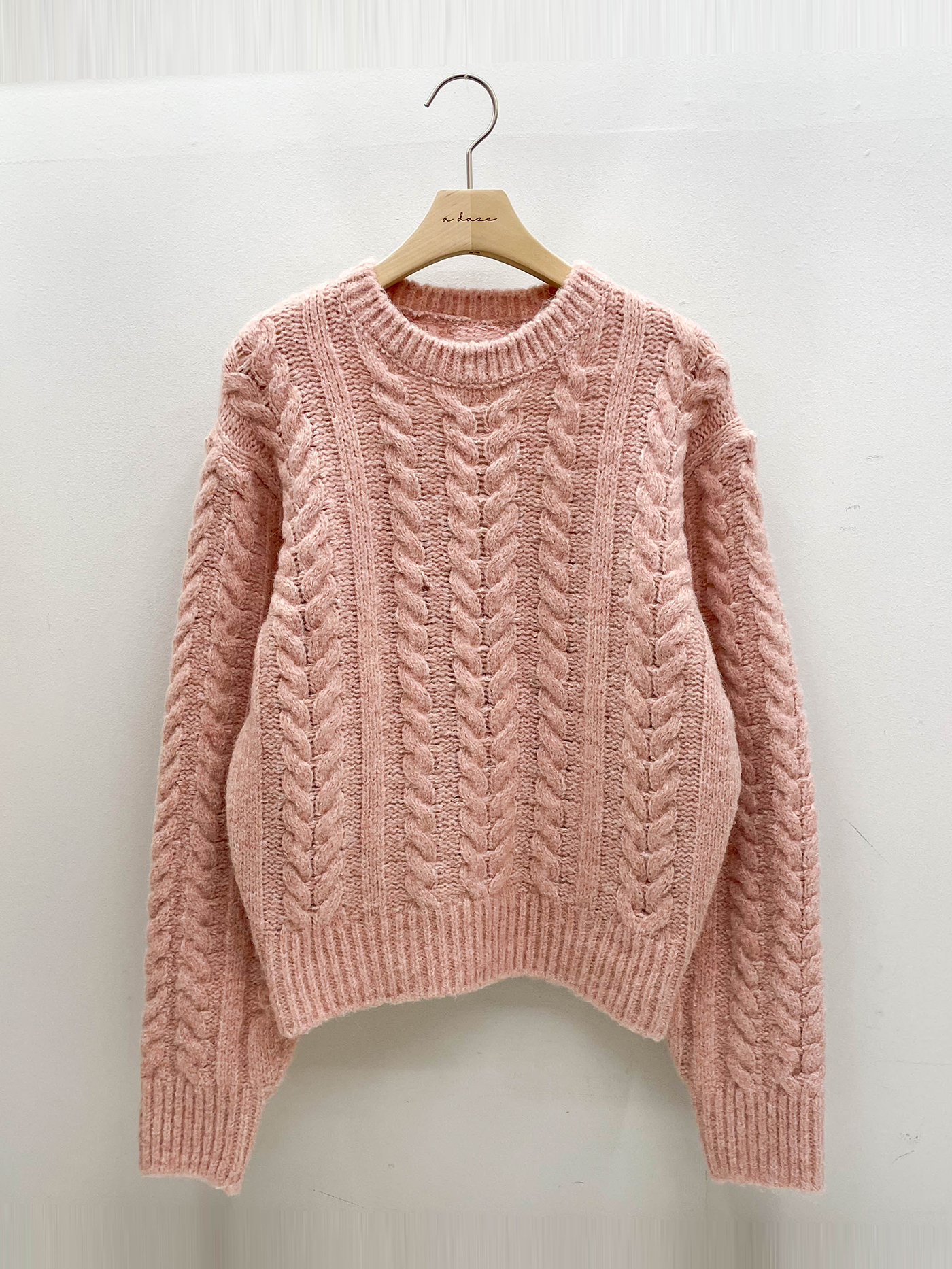 ラウンドネック長袖ケーブルニット | 詳細画像17