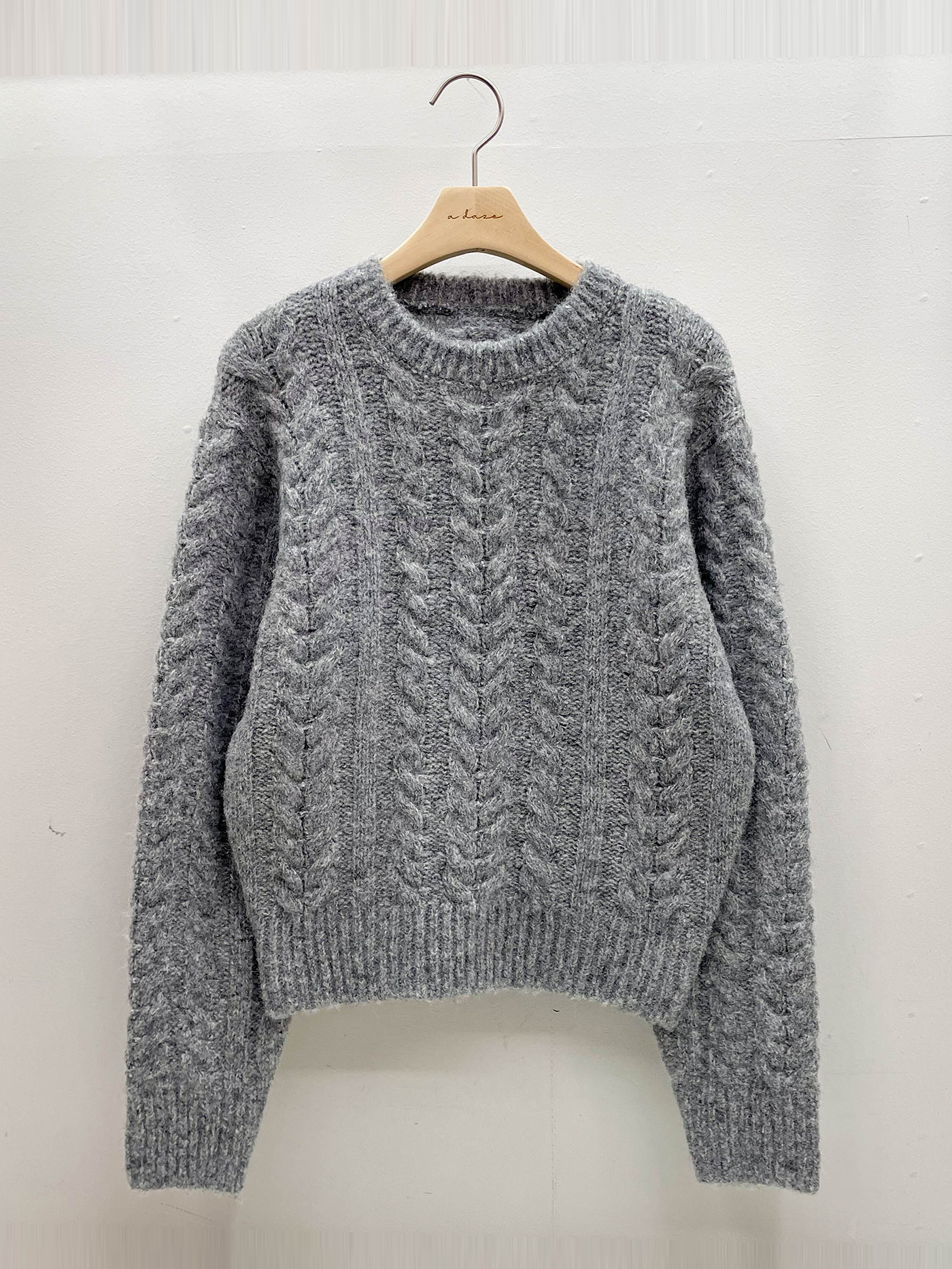 ラウンドネック長袖ケーブルニット | 詳細画像18