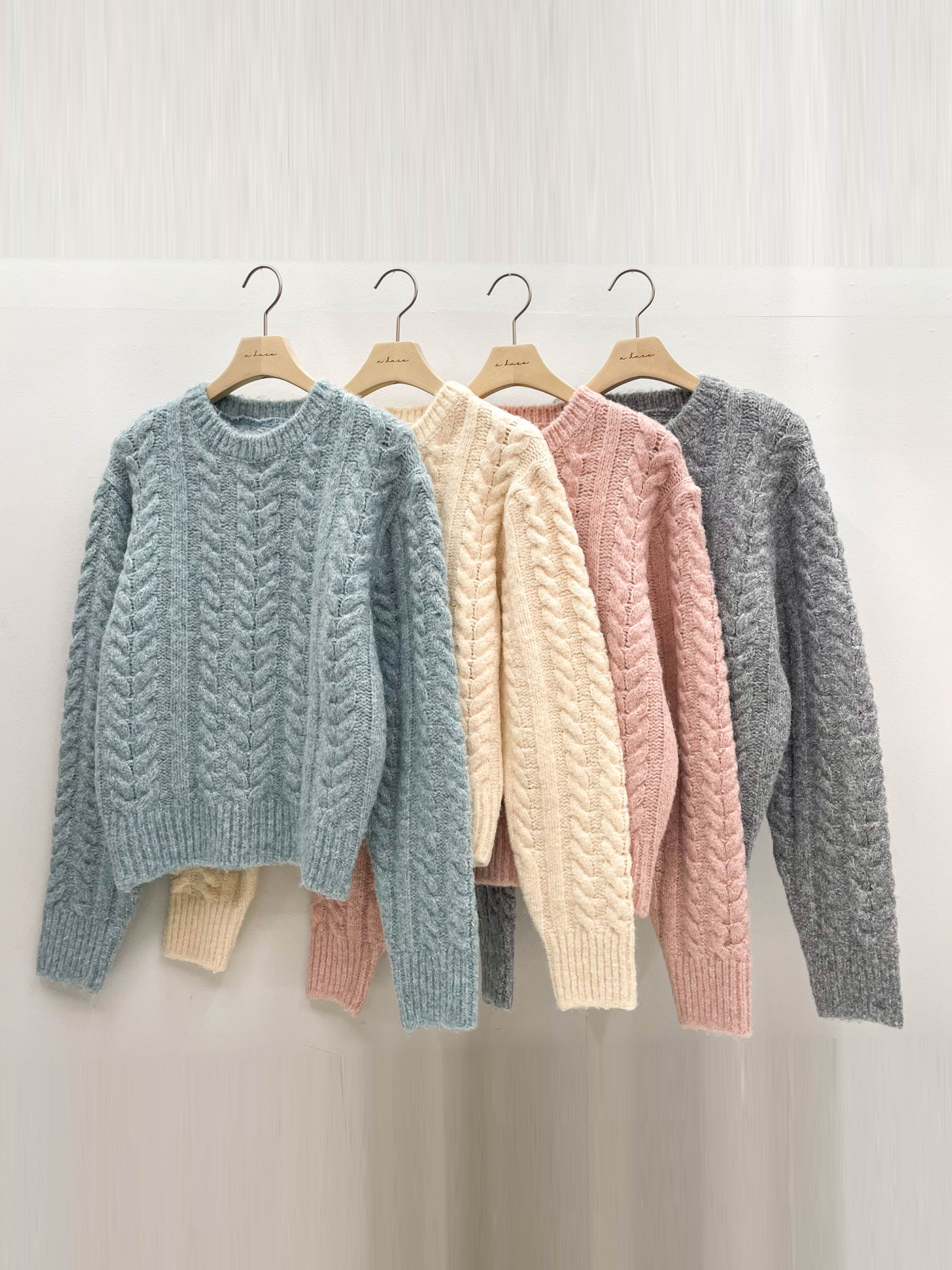 ラウンドネック長袖ケーブルニット | 詳細画像19