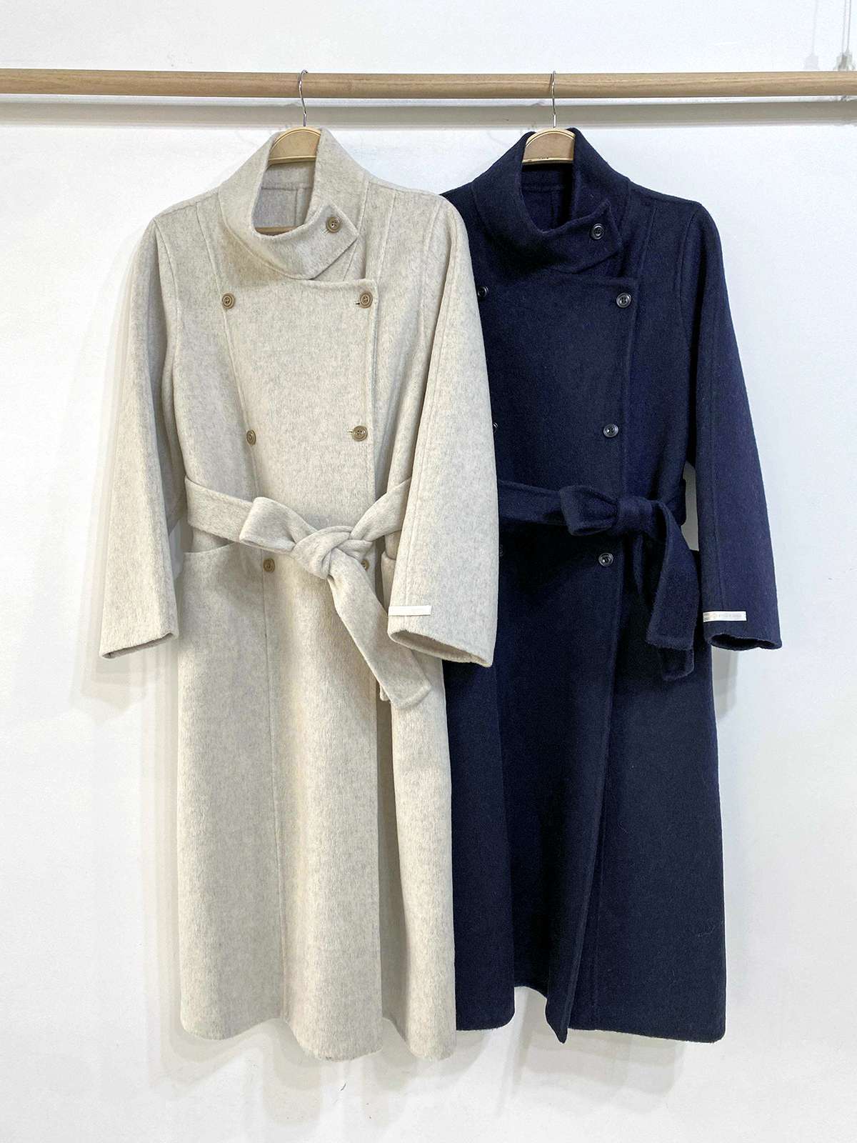 ウール混カラーハイネックポケットロングコート | 詳細画像27