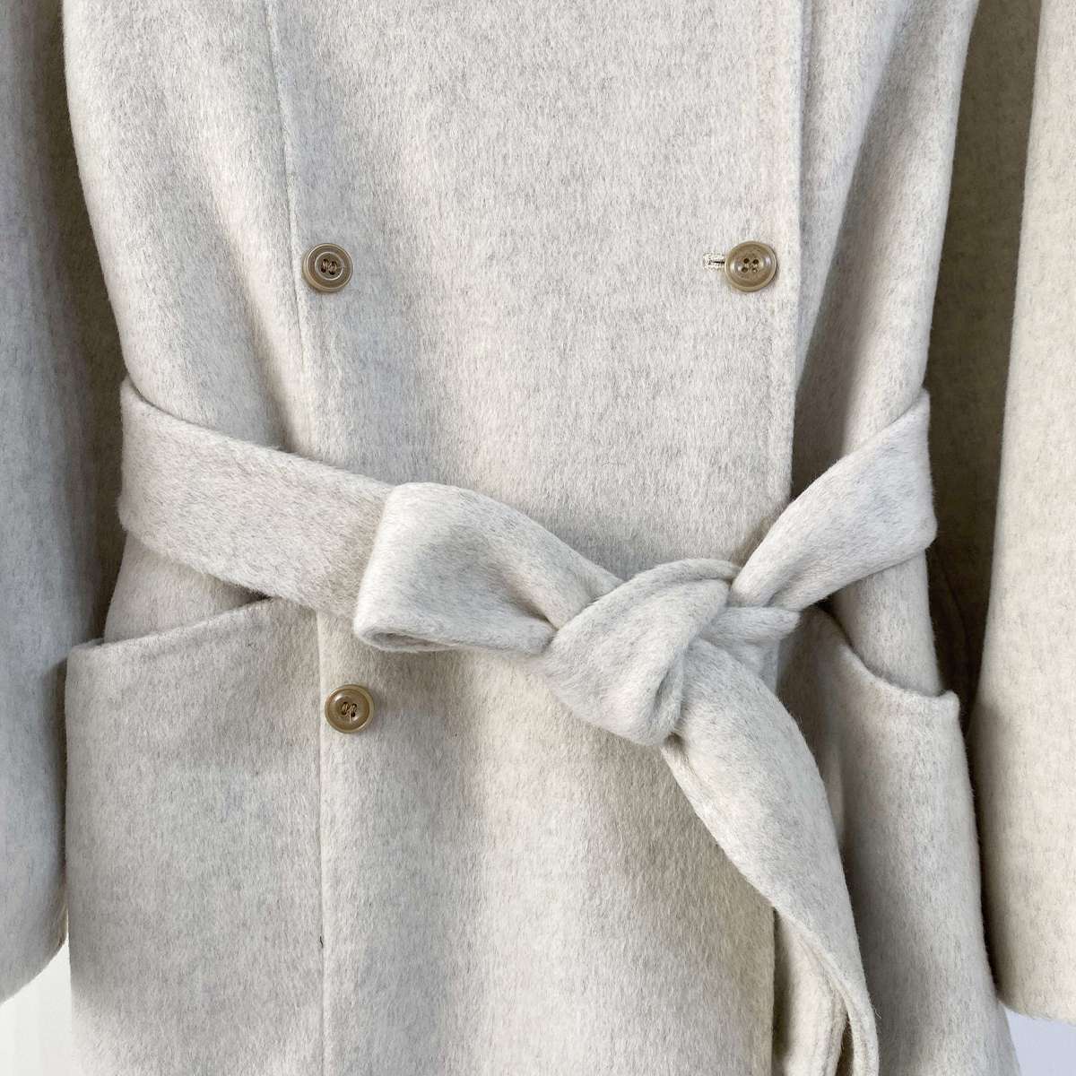 ウール混カラーハイネックポケットロングコート | 詳細画像29