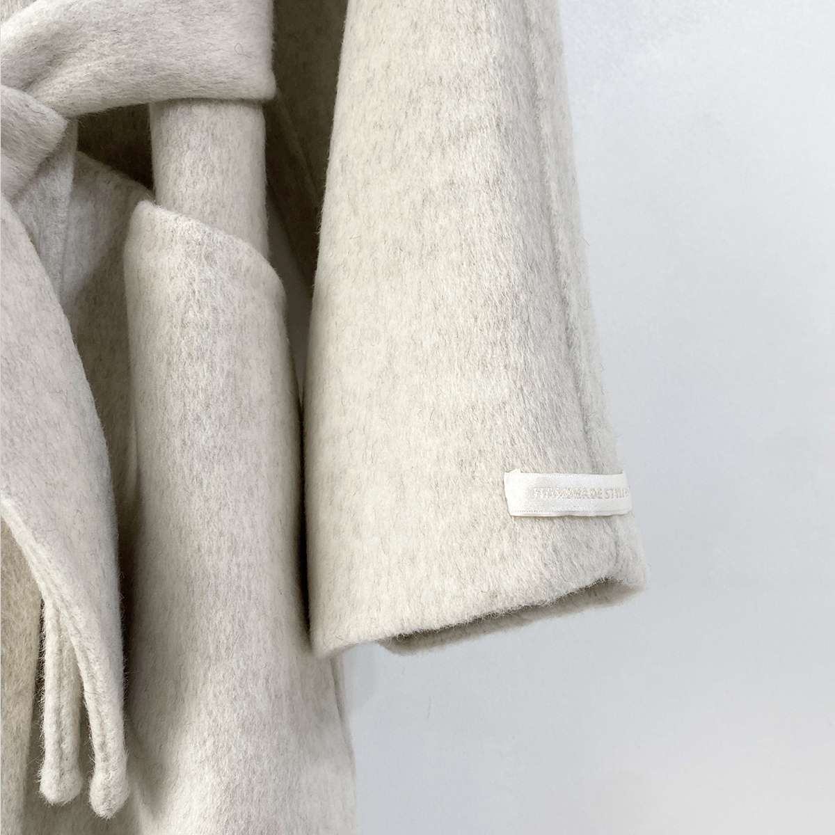 ウール混カラーハイネックポケットロングコート | 詳細画像30