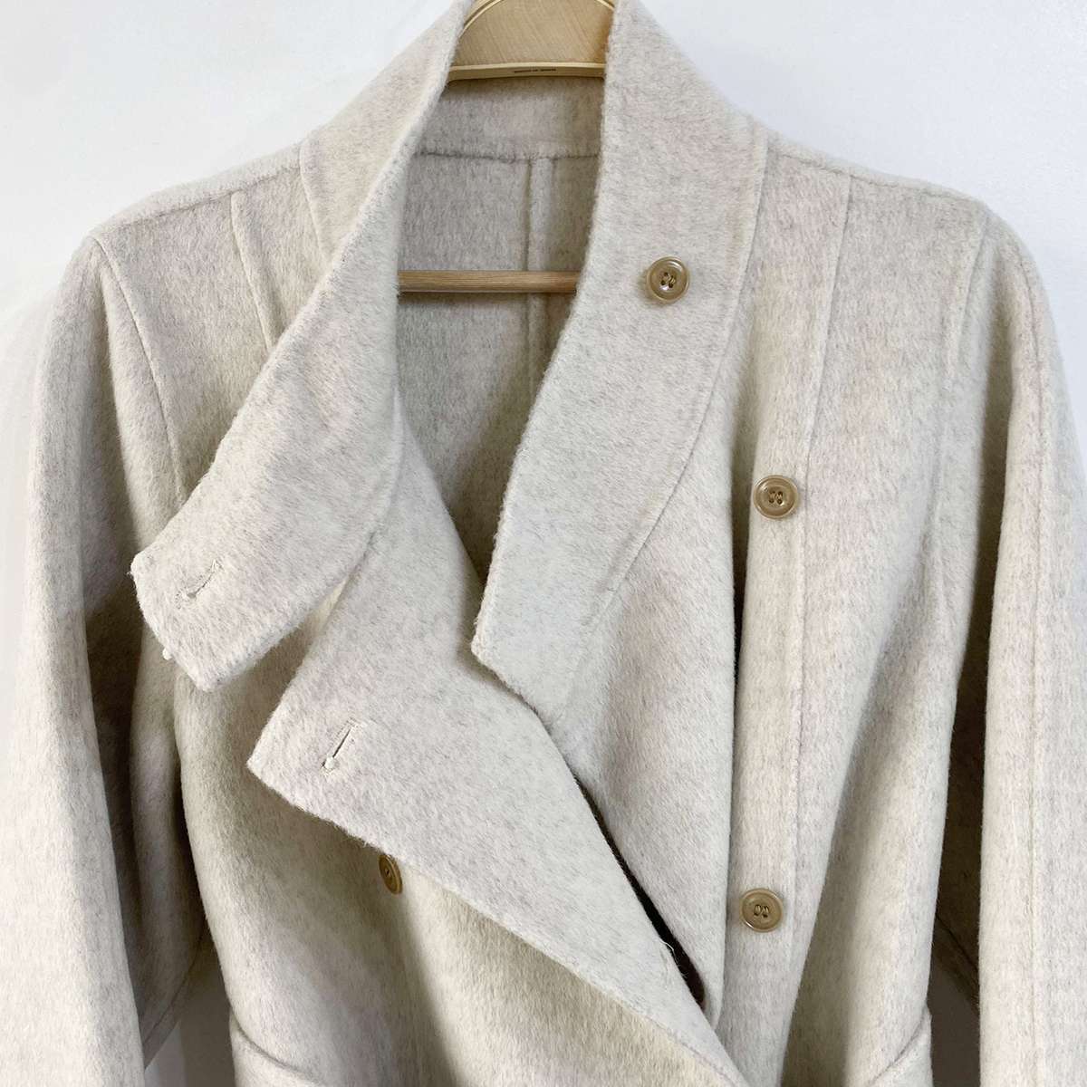 ウール混カラーハイネックポケットロングコート | 詳細画像31