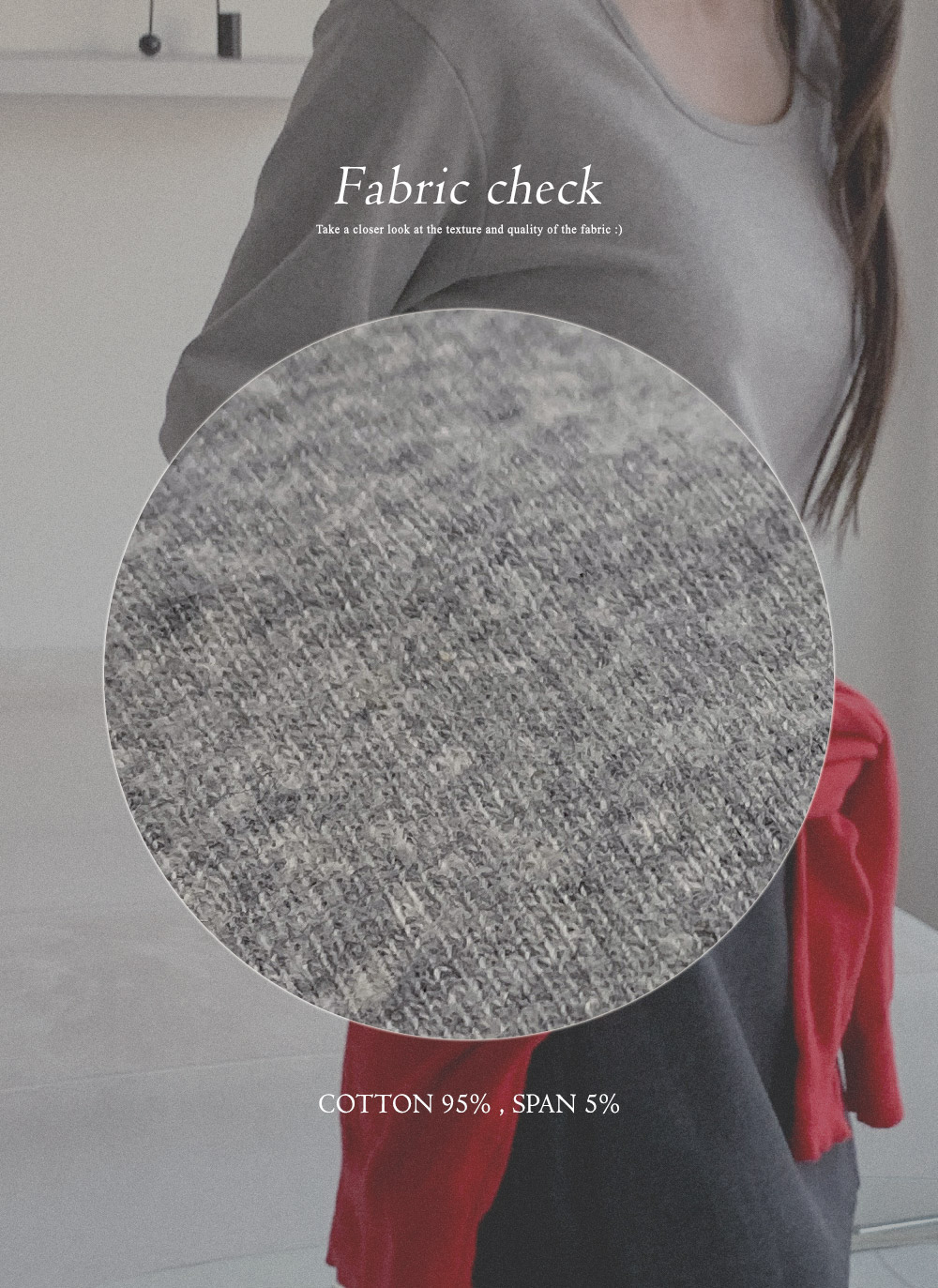 裏起毛Uネック長袖無地Tシャツ | DHOLIC | 詳細画像4