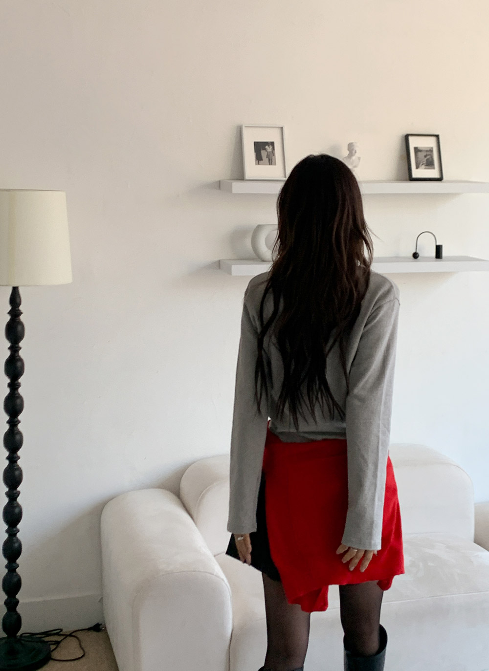 裏起毛Uネック長袖無地Tシャツ | DHOLIC | 詳細画像14