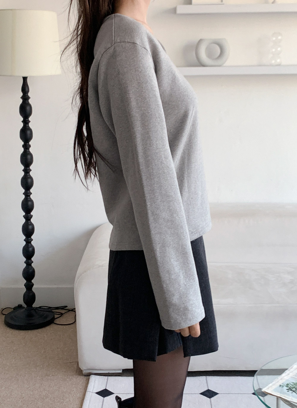 裏起毛Uネック長袖無地Tシャツ | DHOLIC | 詳細画像20