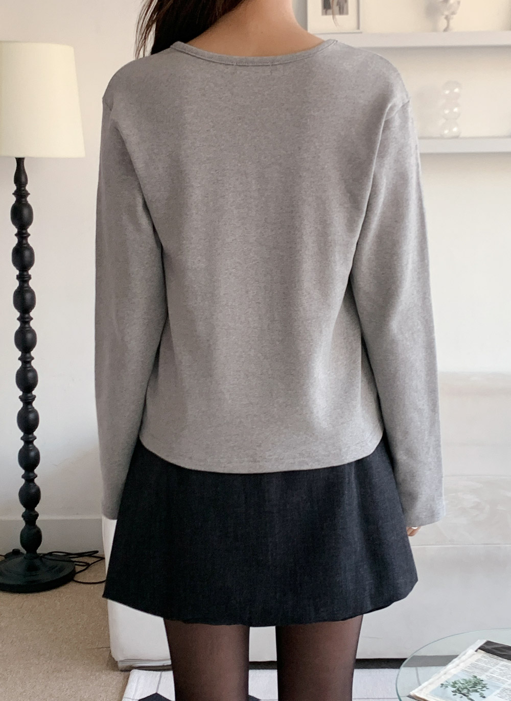 裏起毛Uネック長袖無地Tシャツ | DHOLIC | 詳細画像21