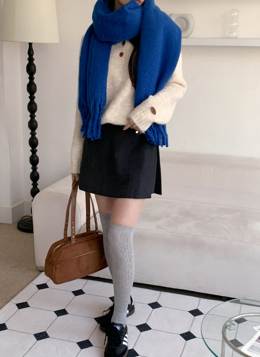 メランジボタンラグランニット | DHOLIC | 詳細画像8