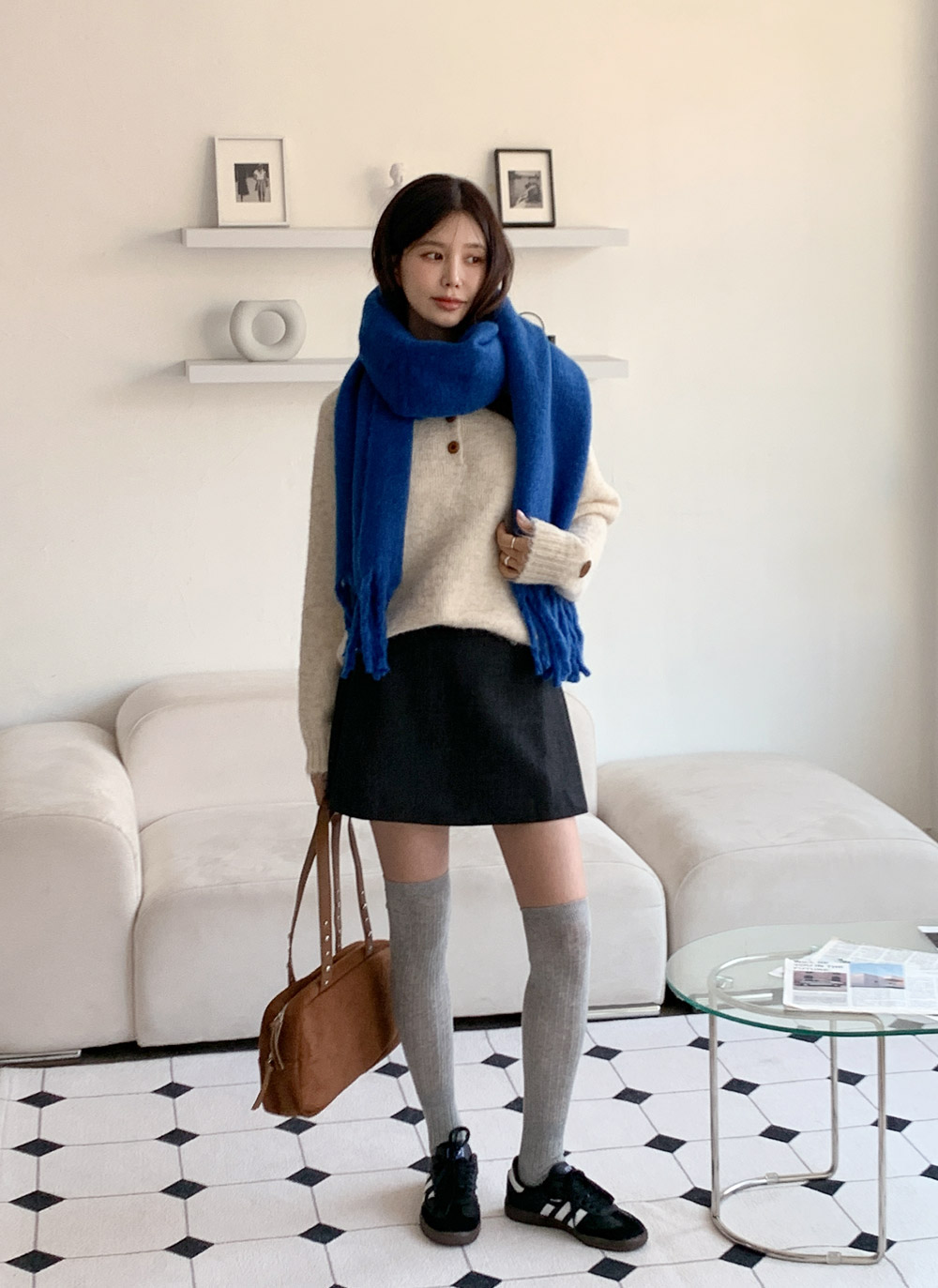 メランジボタンラグランニット | DHOLIC | 詳細画像15