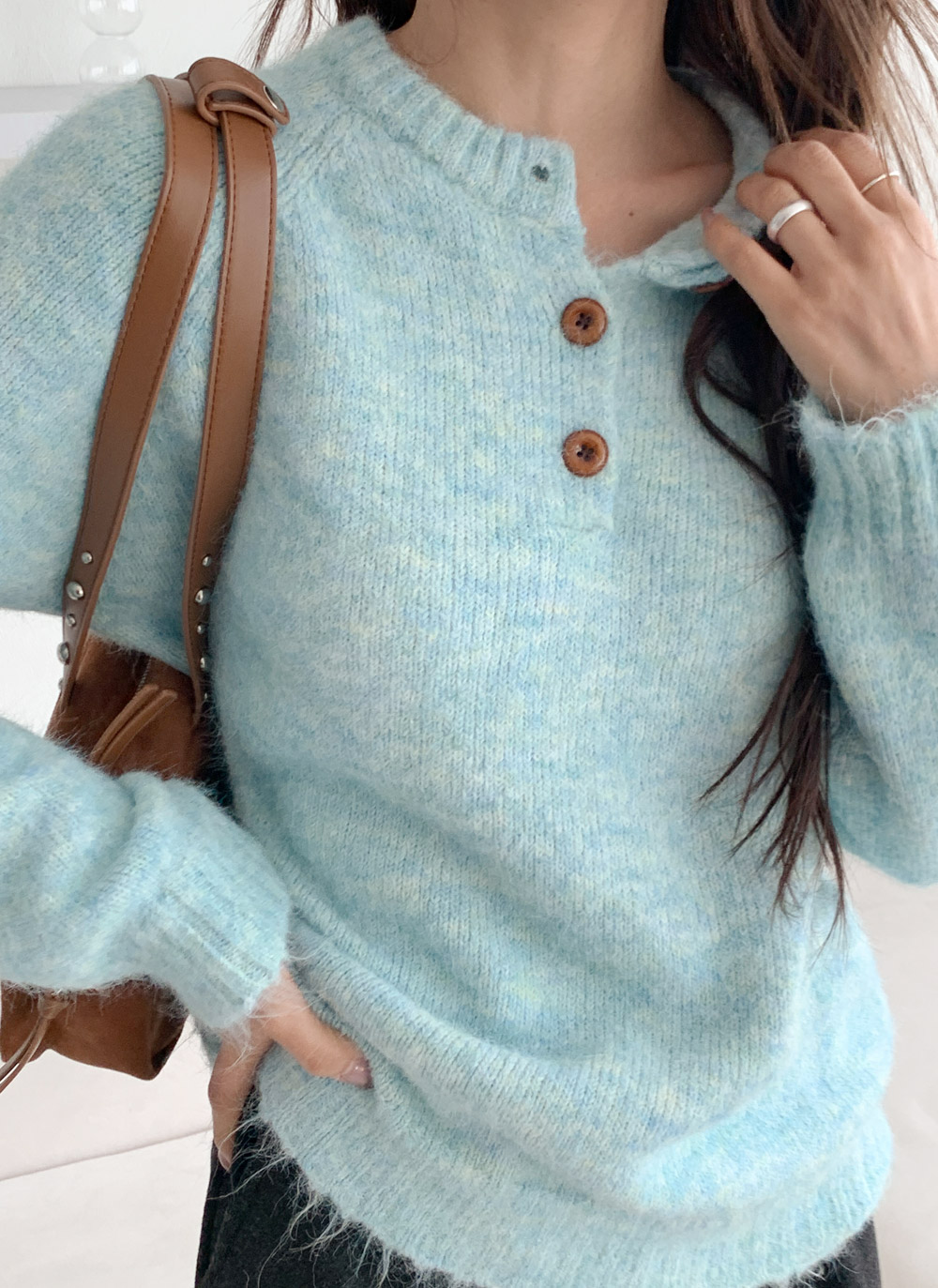 メランジボタンラグランニット | DHOLIC | 詳細画像22