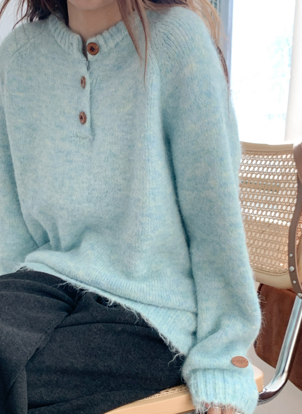 メランジボタンラグランニット | DHOLIC | 詳細画像26