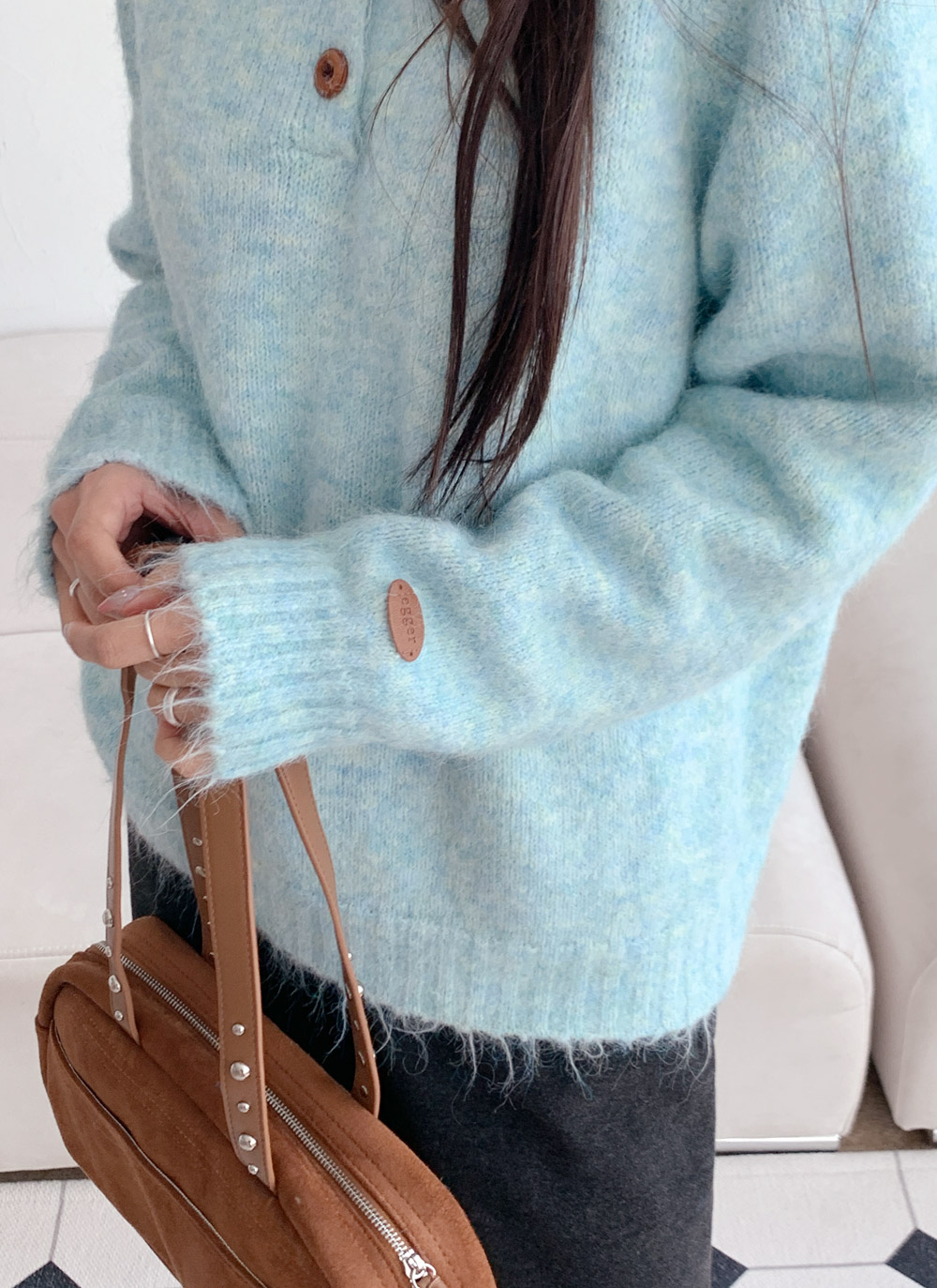 メランジボタンラグランニット | DHOLIC | 詳細画像29