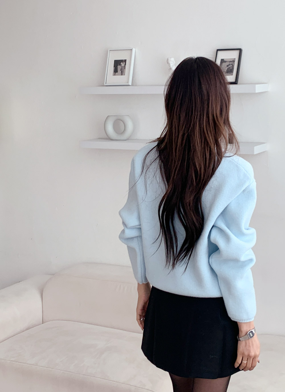 長袖セミクロップド無地ニット | DHOLIC | 詳細画像10