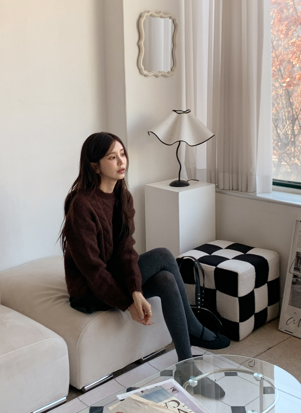 ラウンドネックケーブルニット | DHOLIC | 詳細画像13