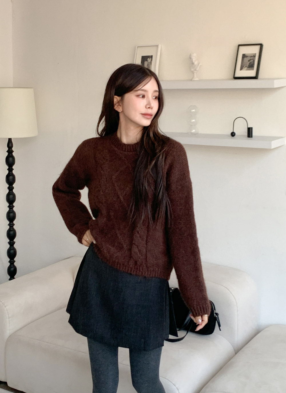 ラウンドネックケーブルニット | DHOLIC | 詳細画像17