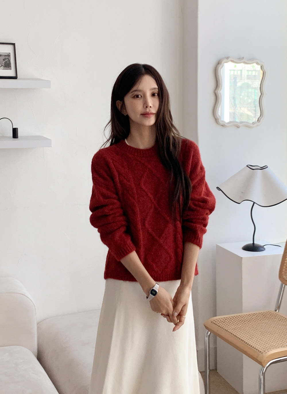 ラウンドネックケーブルニット | DHOLIC | 詳細画像21