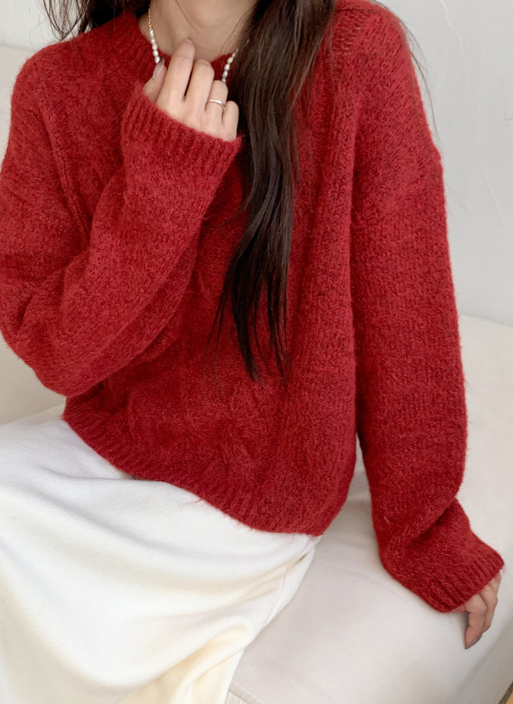 ラウンドネックケーブルニット | DHOLIC | 詳細画像25