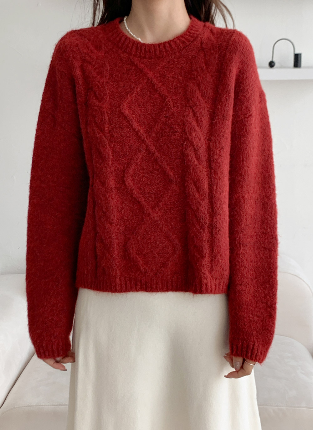 ラウンドネックケーブルニット | DHOLIC | 詳細画像26