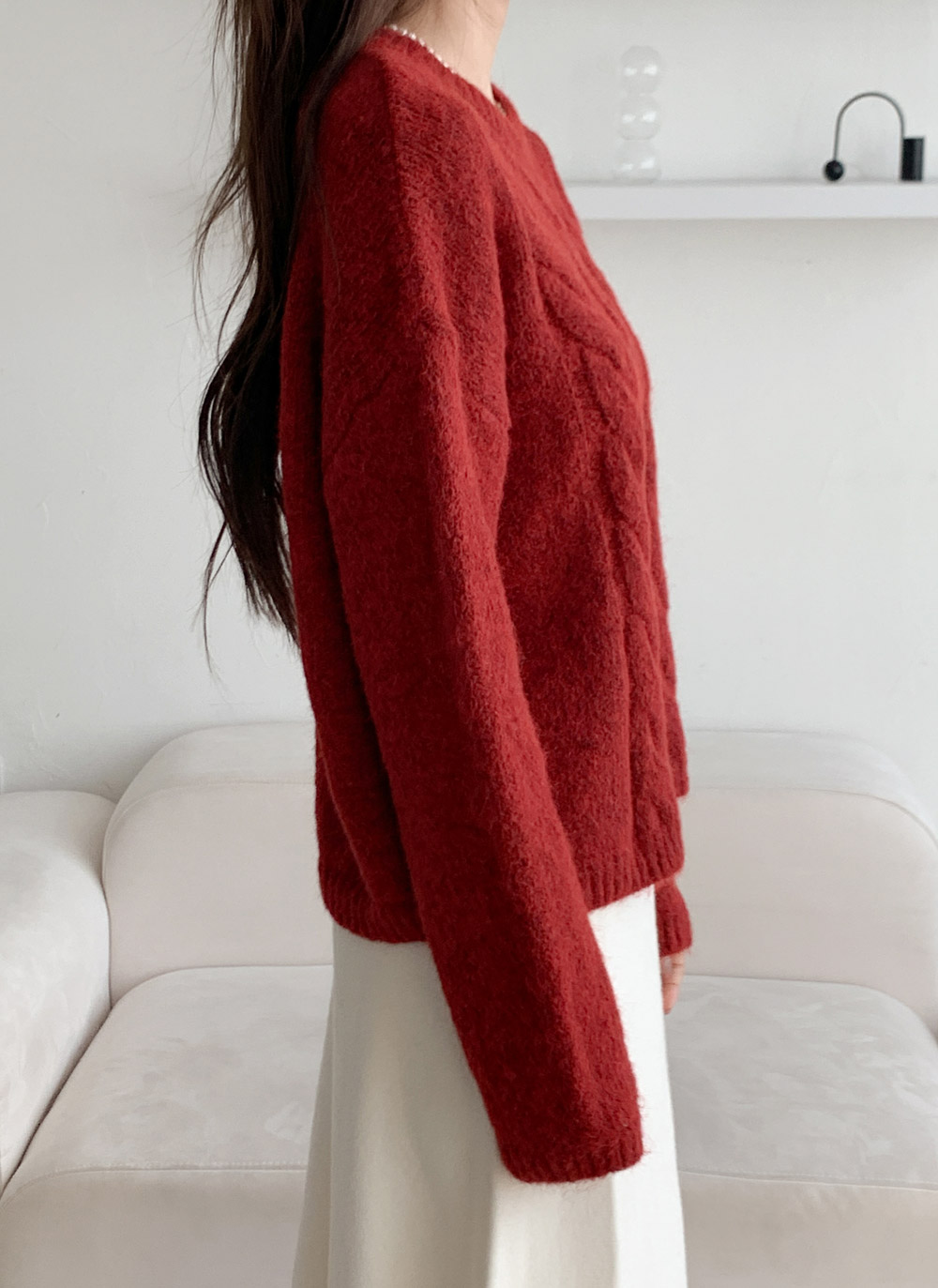 ラウンドネックケーブルニット | DHOLIC | 詳細画像27