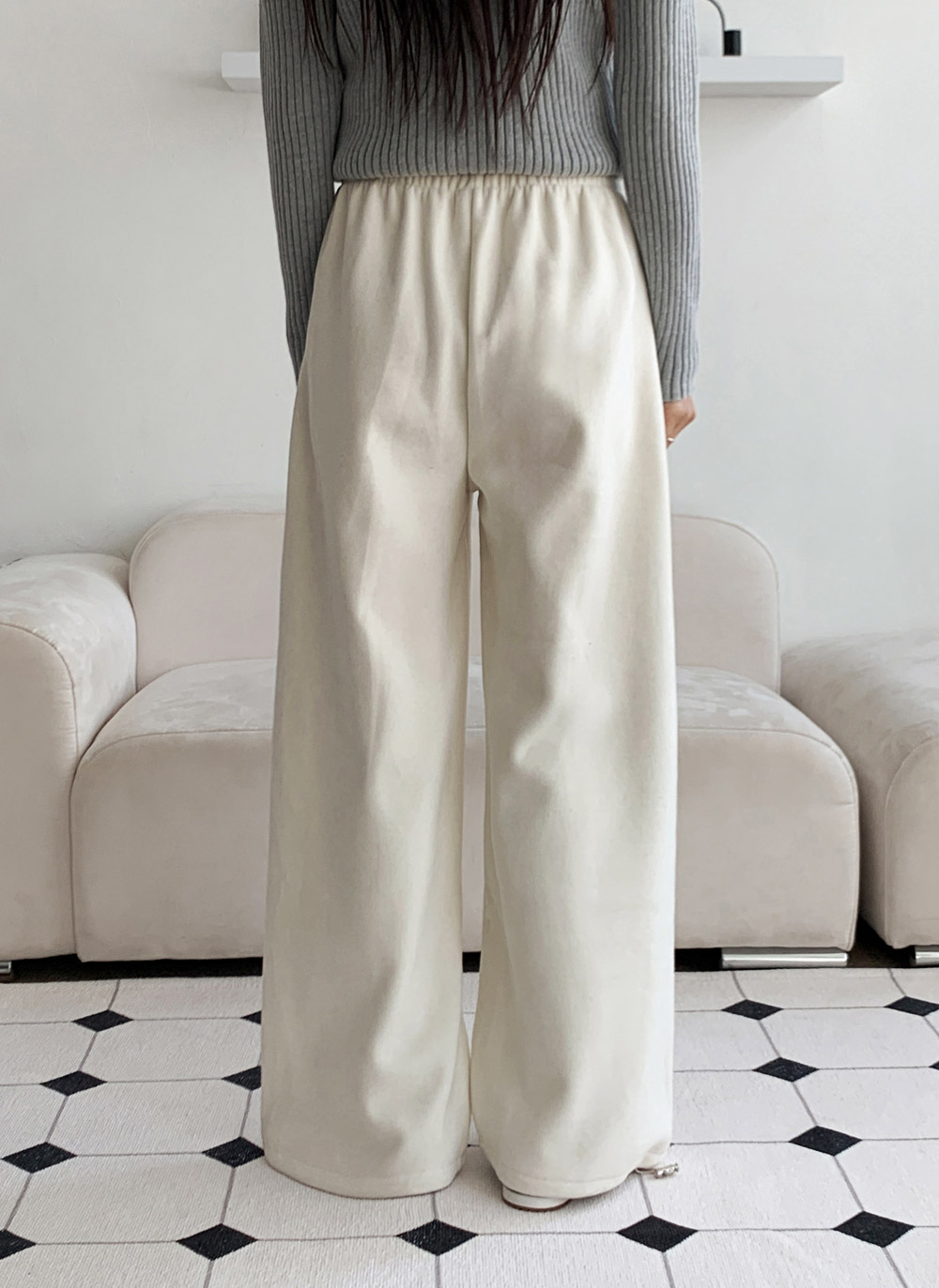 ファー裏地ウエストゴムドローコードワイドパンツ | DHOLIC | 詳細画像7