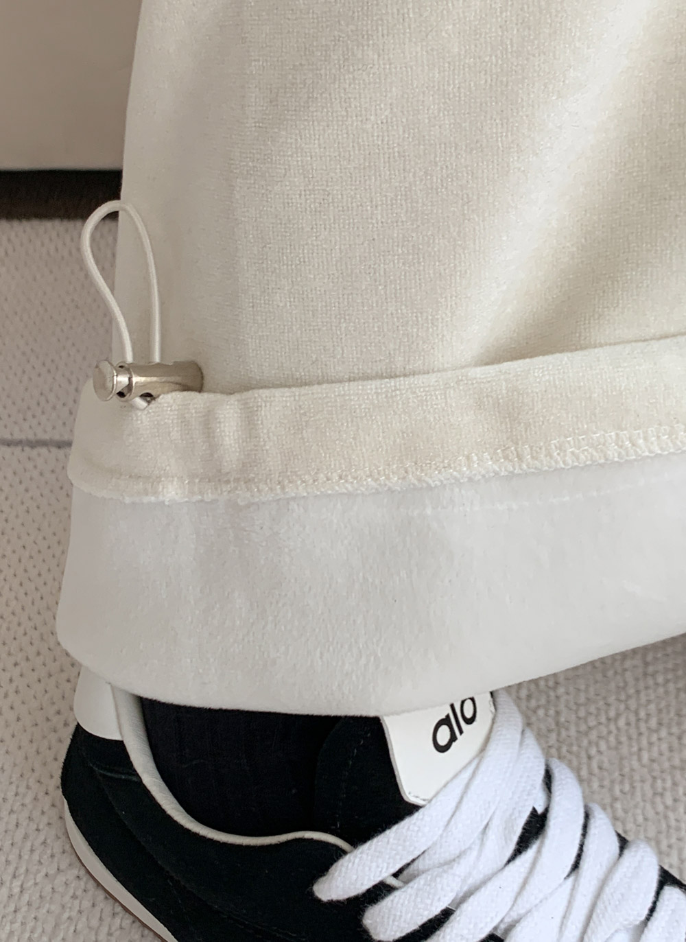 ファー裏地ウエストゴムドローコードワイドパンツ | DHOLIC | 詳細画像8